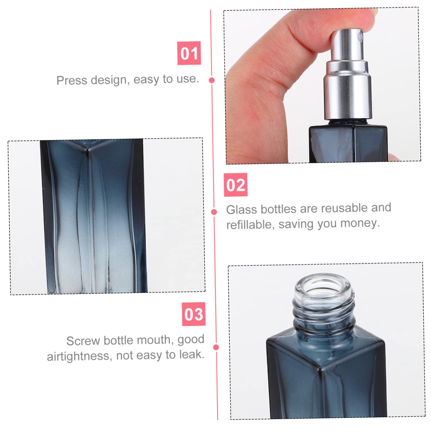 minkissy 9-Pack 10ml Empty Refillable Perfume Spray Bottles - Travel-Sized Leakproof Mini Atomizer for Essential Oils, Fragrances & Cosmetics | Perfect for Travel, Gym, Purse & Home Use