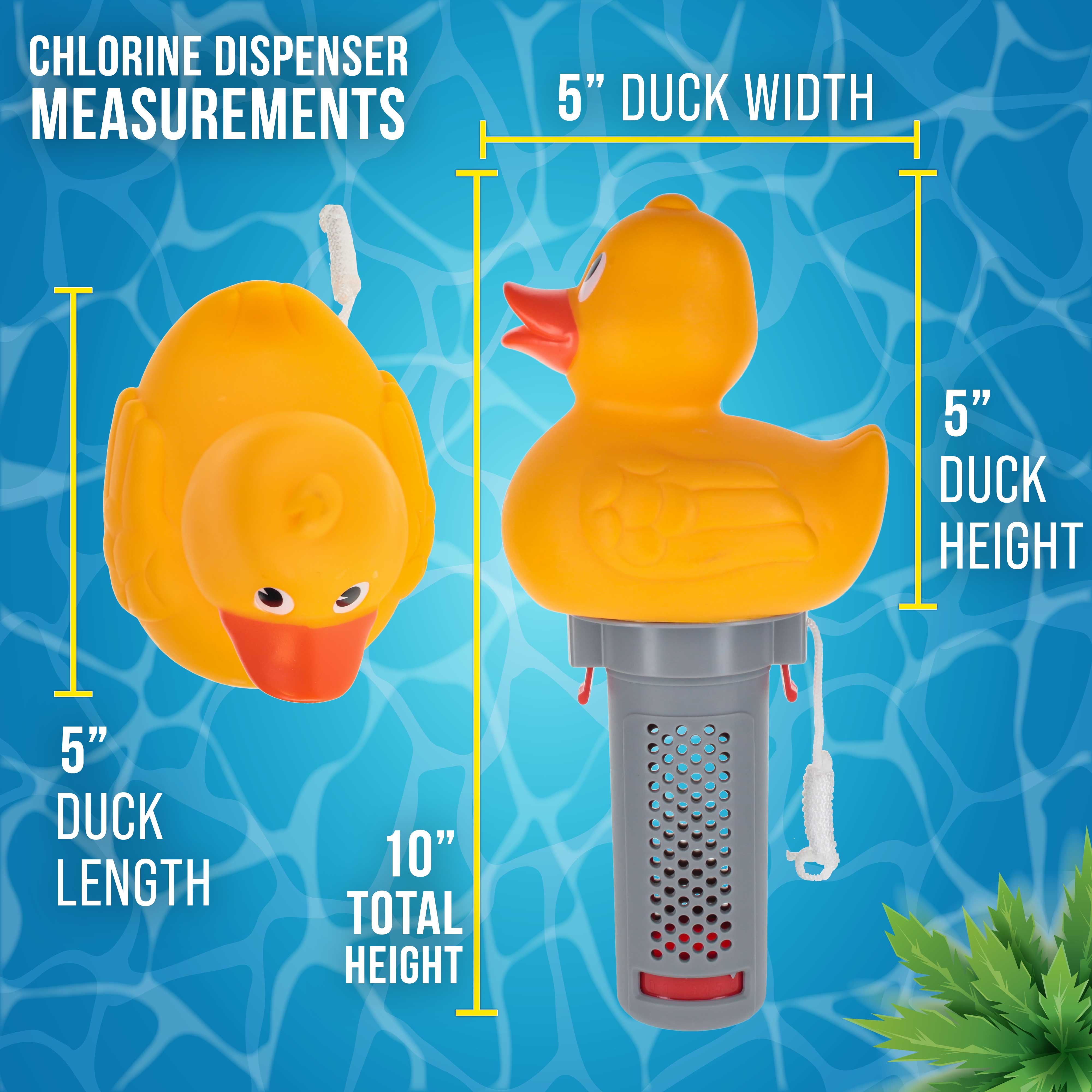 Floating Spa & Hot Tub Chlorine Dispenser - Duck Design for Small Pools | Holds 1 Tablet, 6 Flow Settings | Perfect for Backyard Relaxation & Pool Maintenance