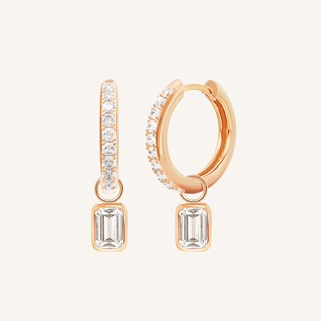 Radiant Crystal Hoop Earrings for Women - Sparkling Cubic Zirconia Studs | Perfect for Parties, Weddings & Everyday Elegance