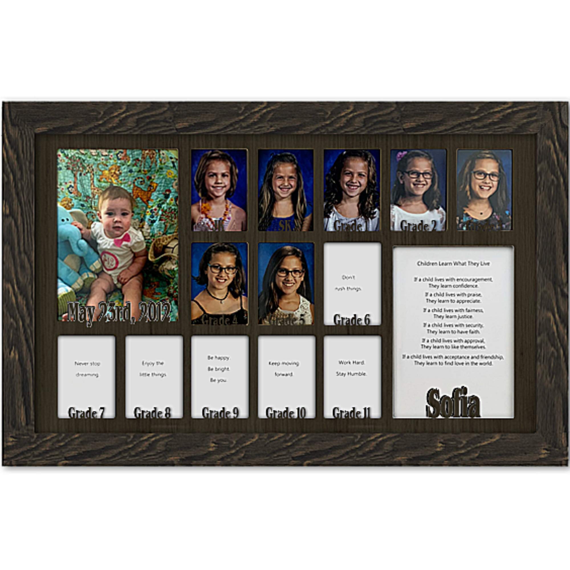 Personalized Northland School Years Picture Frame - Holds 12 (2.5