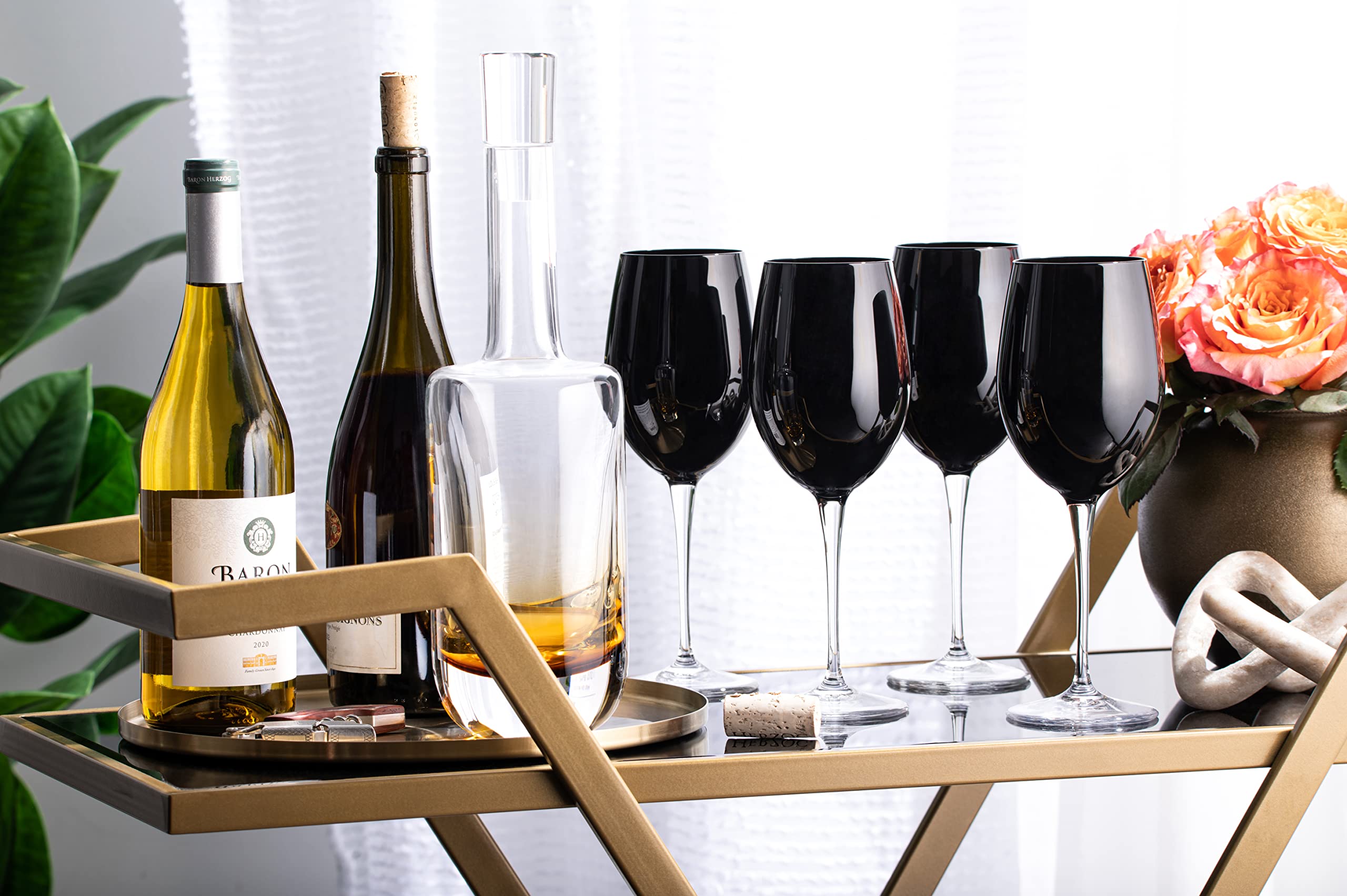 Premium Barski Goblet Set of 6 - 18oz Elegant Stemmed Wine Glasses for Red Wine, Water & Cocktails - Crystal Clear European Made Glassware - Perfect for Dinner Parties, Weddings & Home Entertaining