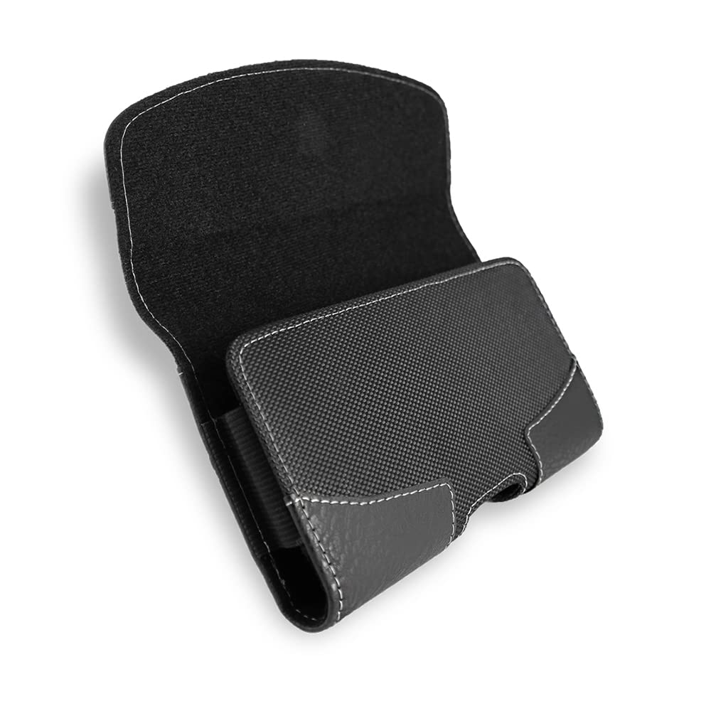 Premium PU Leather Case for Samsung Galaxy Z Fold 3 & Z Fold 2 5G - Belt Loop & Clip Holster Protective Pouch Cover - Durable XL Size Phone Case for Business & Outdoor Use