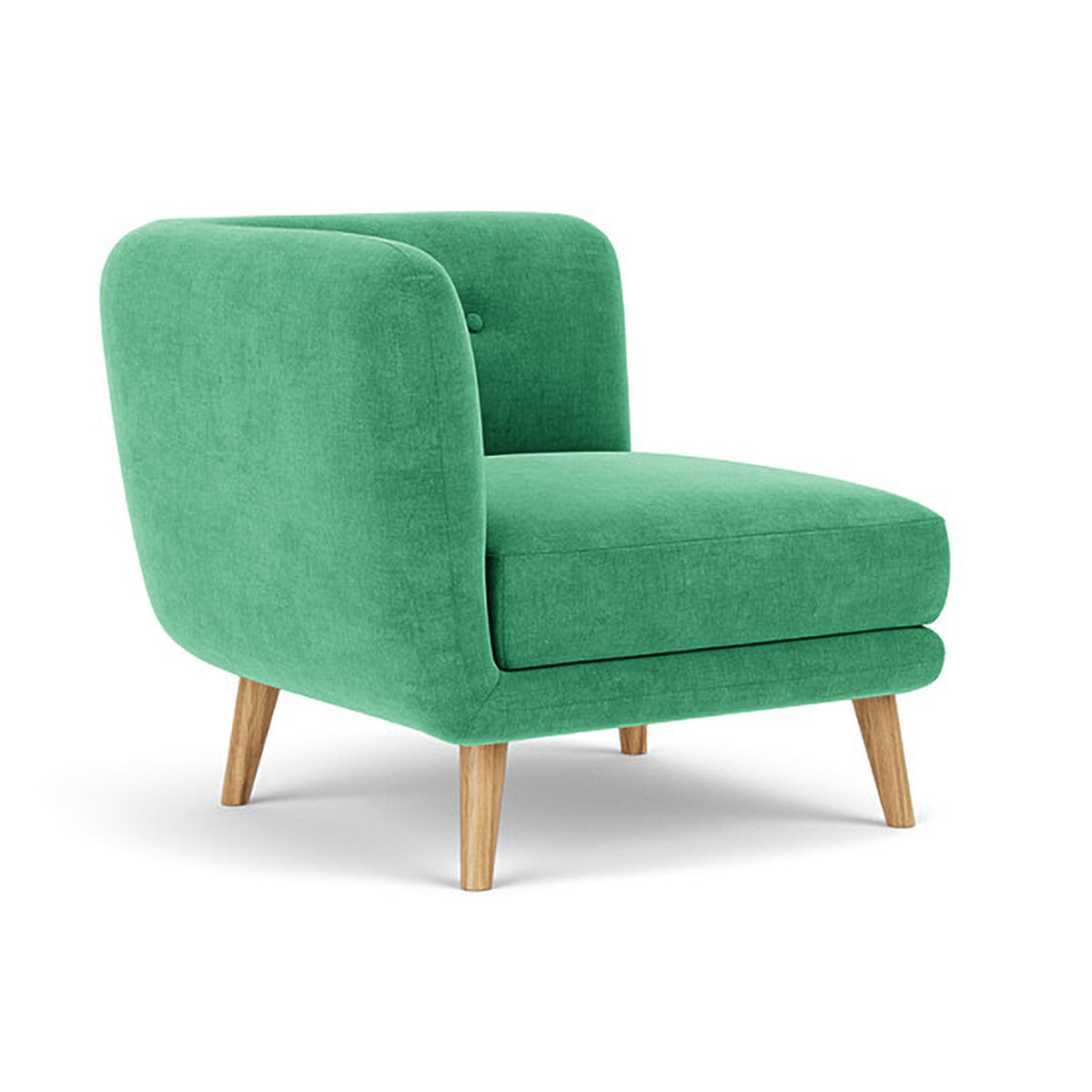 Alfred Fabric Right 1 Seater Modular Sofa - Modern Comfortable Single Chair for Living Room, Bedroom & Small Spaces
