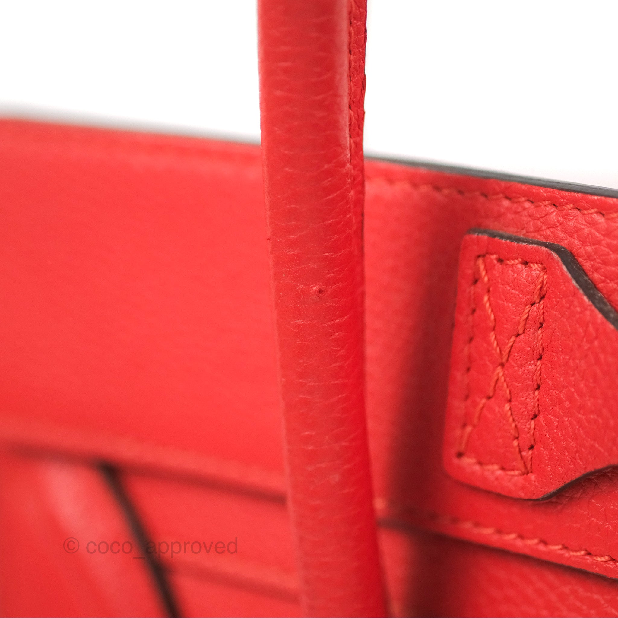 Celine Micro Luggage Handbag in Poppy Red Grained Calfskin Leather - Perfect for Work, Travel & Everyday Use