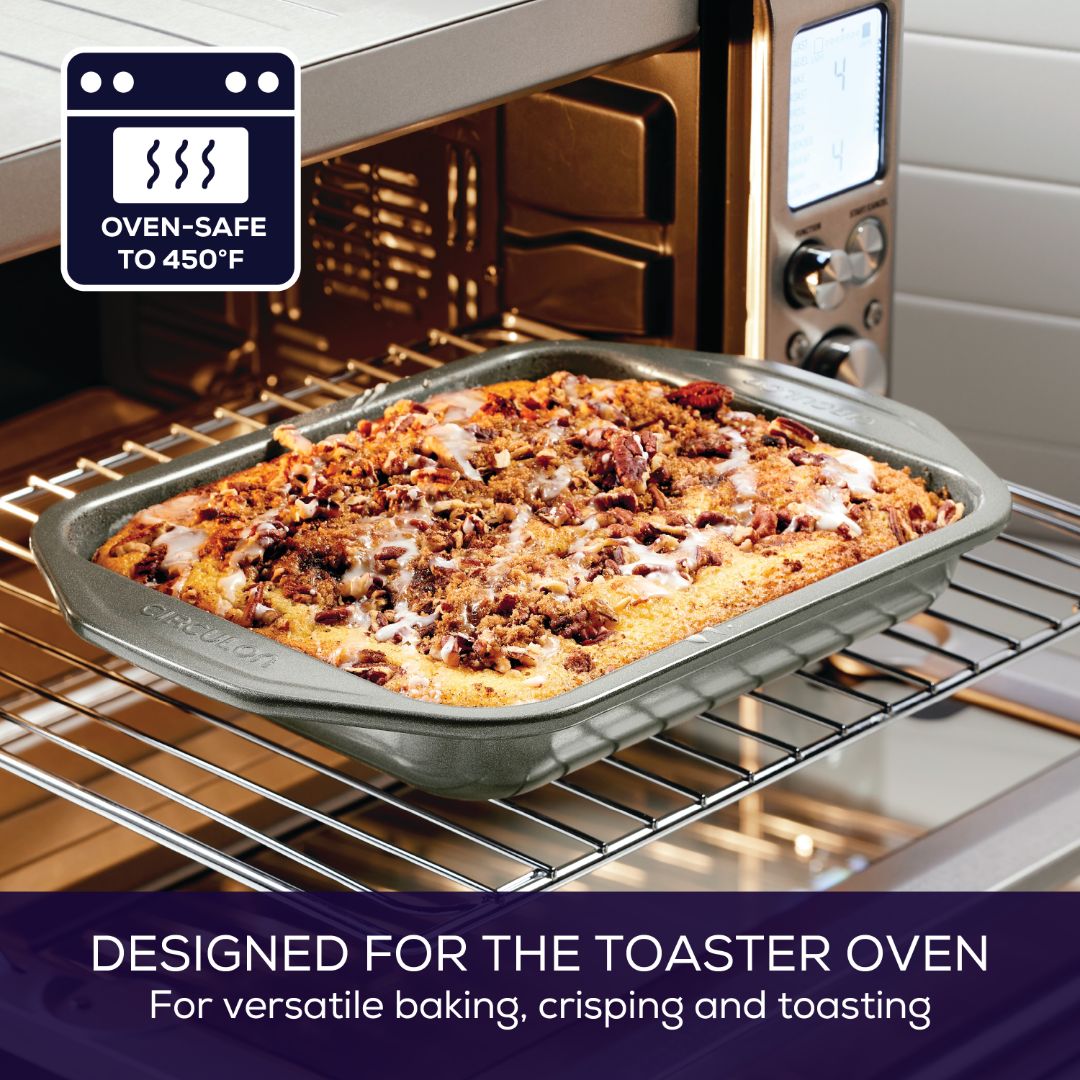 4-Piece Nonstick Toaster Oven Baking Set - Perfect for Baking, Roasting & Broiling in Small Kitchens