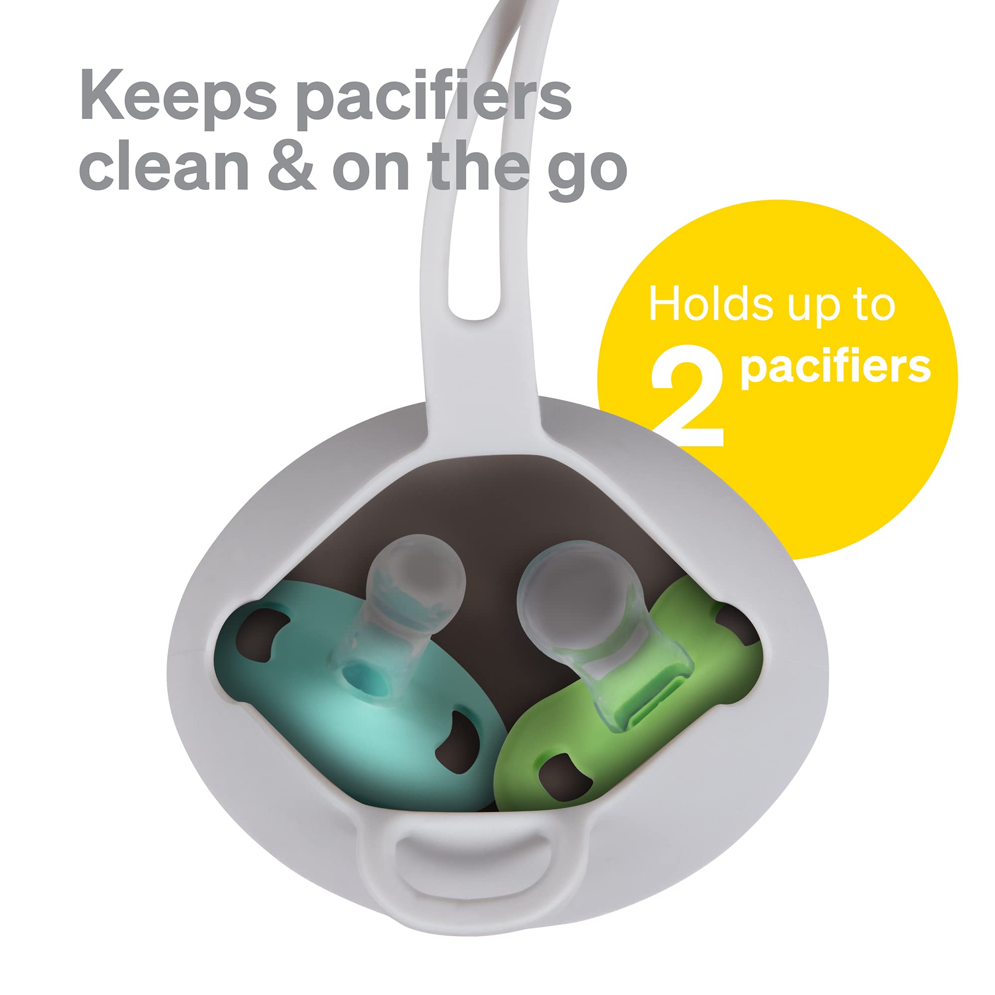 LoveNoobs Silicone Pacifier Holder Case - BPA Free Baby Pacifier Storage Box for Travel, Daycare & On-the-Go - Secure Binky Keeper for Infants & Toddlers