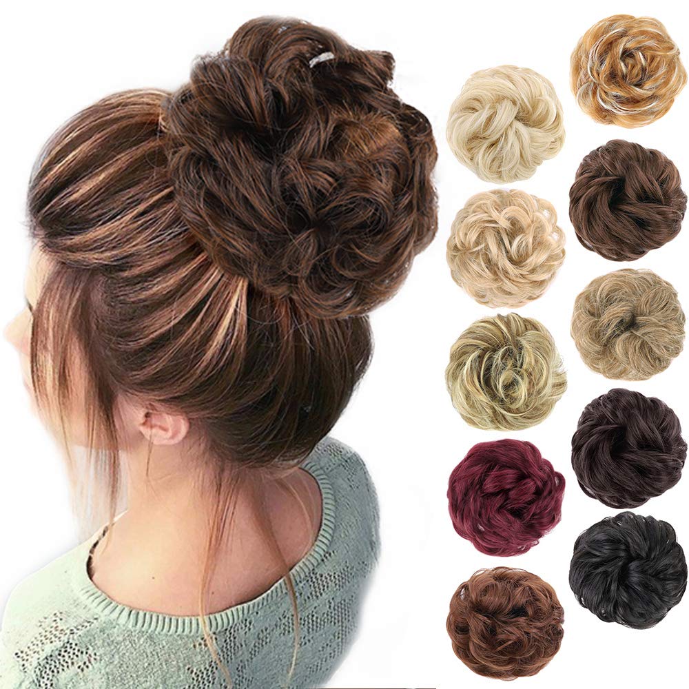Curly Synthetic Messy Hair Bun Hair Scrunchies Extension - Perfect for Messy Bun Hairstyles, Ponytail Accessories & Everyday Hair Styling