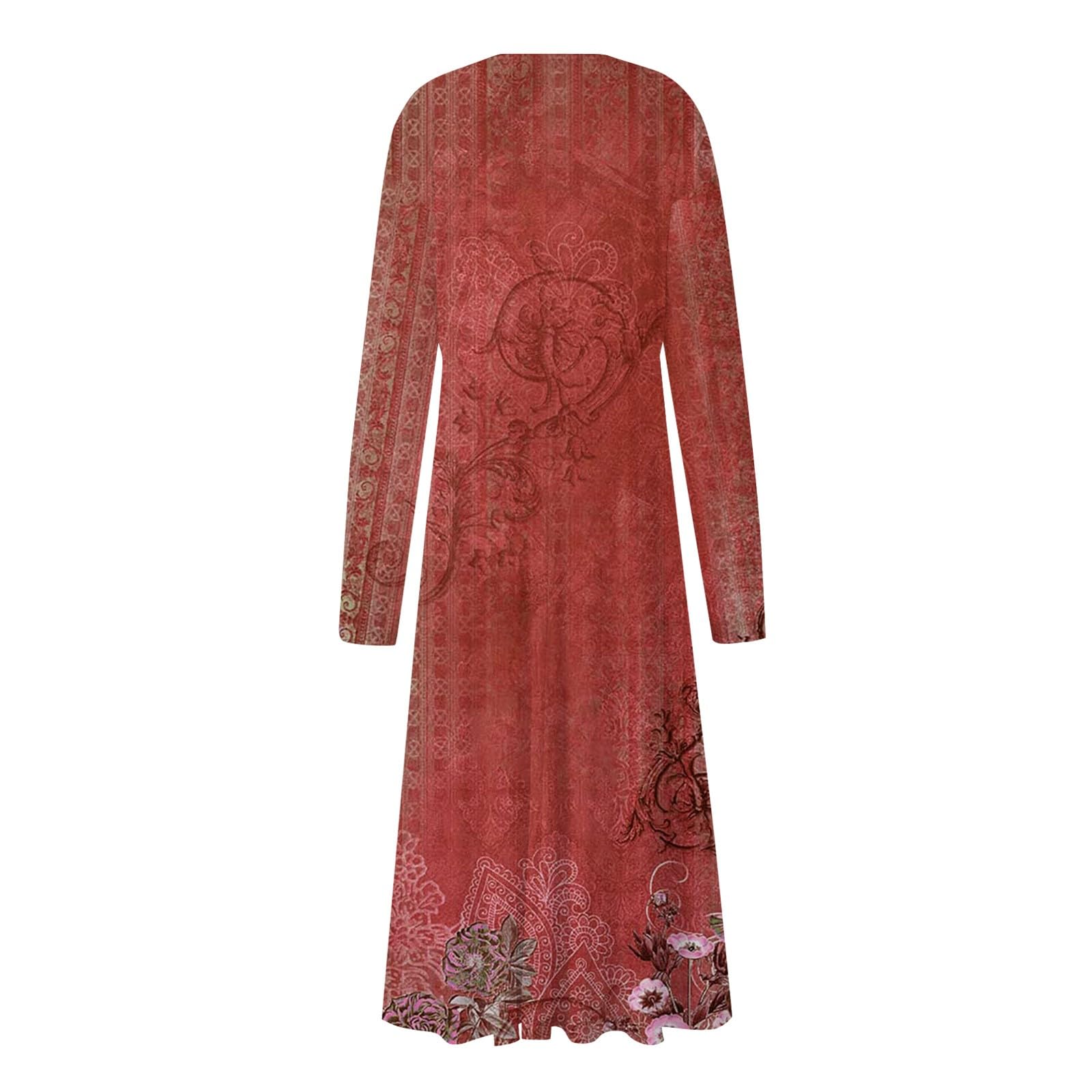 2024 Fall Maxi Dresses for Women - Long Sleeve Plus Size Wedding Guest Dresses for Curvy Women | Perfect for Autumn Weddings, Parties & Special Occasions