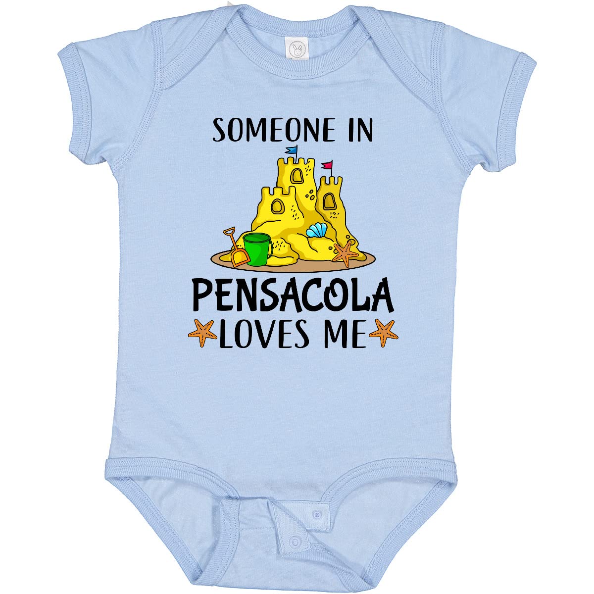 Inktastic 'Someone in Pensacola Loves Me' Beach Vacation Baby Bodysuit - Cute Florida-Themed Outfit for Infants, Toddler Beachwear, Family Vacation Gift