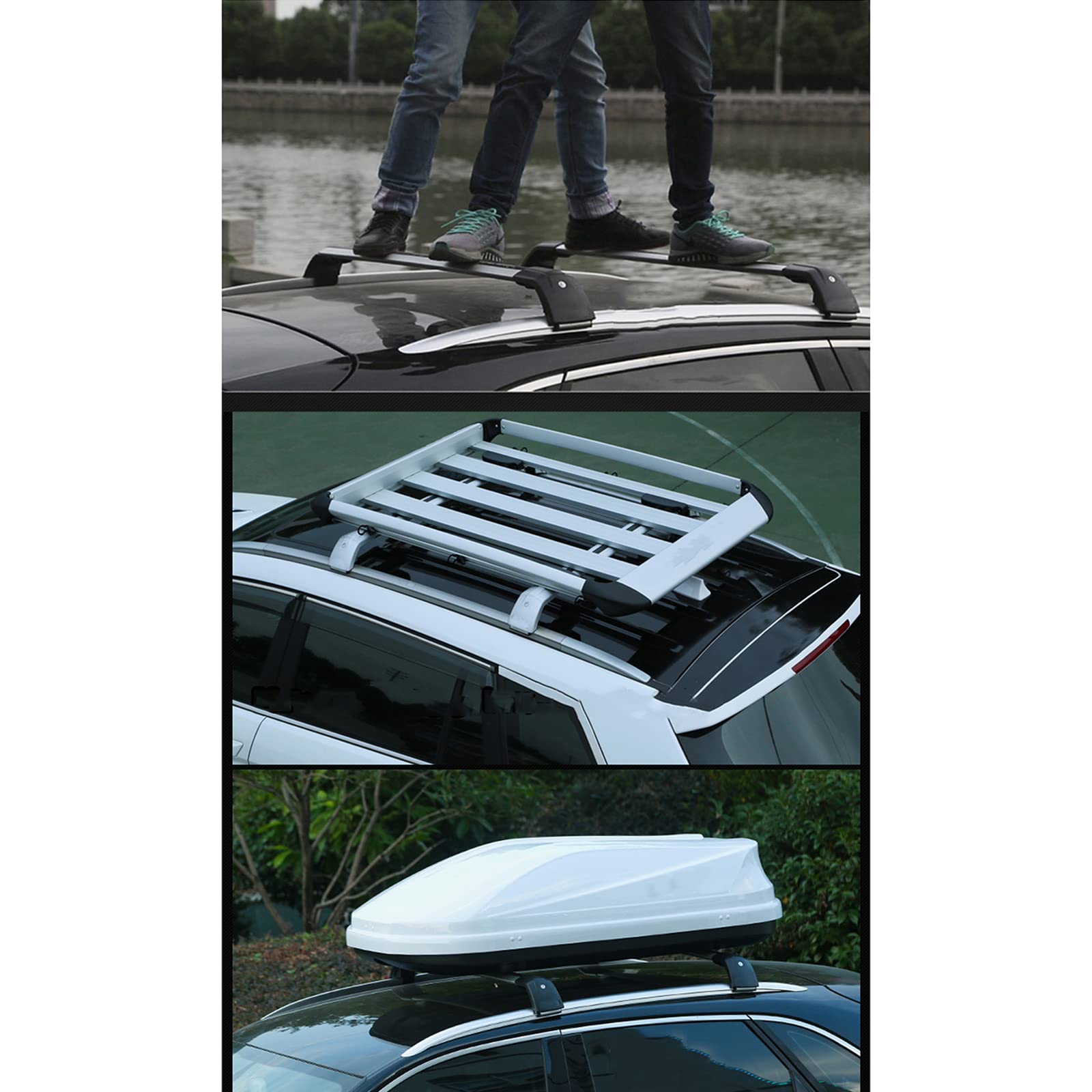Universal Car Roof Rack Rail & Cargo Cross Bars - Heavy Duty Luggage Carrier for Nissan Kicks (2017-2020 Models) - Perfect for Road Trips, Camping & Outdoor Adventures