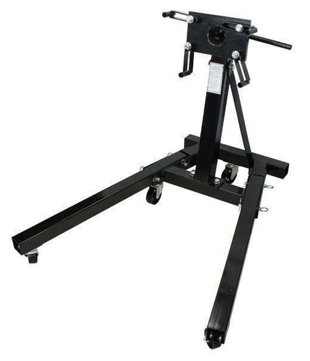 Wimmer 2000 Lbs Heavy Duty Engine Stand - 360° Rotating Head Motor Stand for Automotive Repair, Engine Rebuilding & Maintenance - Perfect for Mechanics, DIY Enthusiasts & Car Workshops
