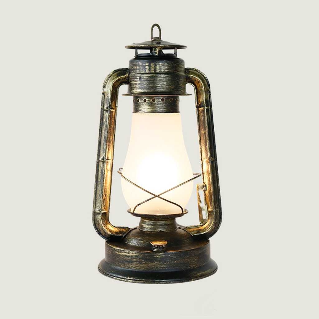 Vintage Retro Desk Lamp with Eye Protection - GUNDAN Nostalgic Imitation Horse Light for Reading, Restaurants & Cafes - Bronze Color Table Lamp for Home & Office Decor