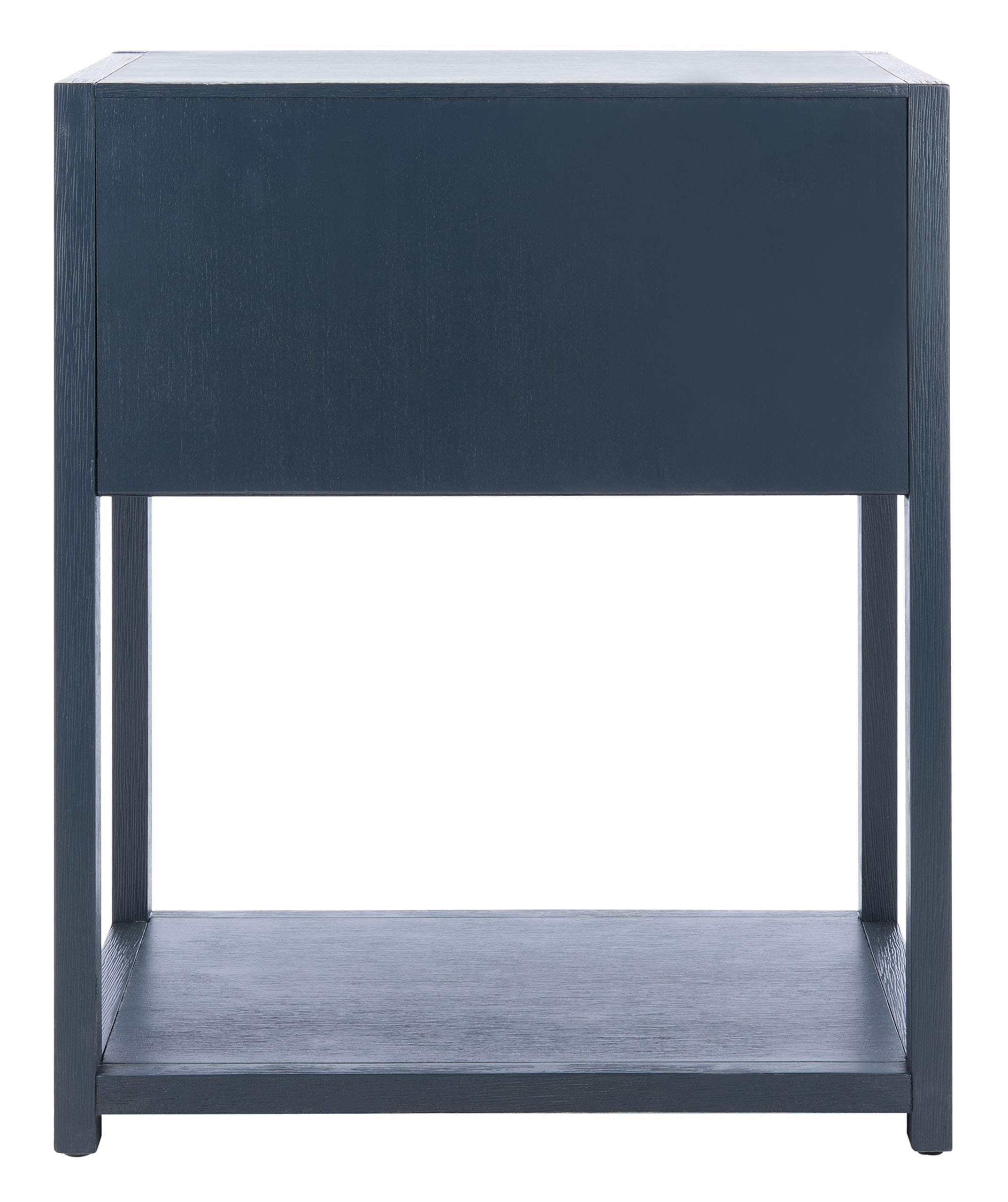 Safavieh Home Collection Yudi Navy and Gold 1-Drawer Nightstand - Modern Bedside Table for Bedroom, Living Room & Office - Compact Storage with Elegant Design