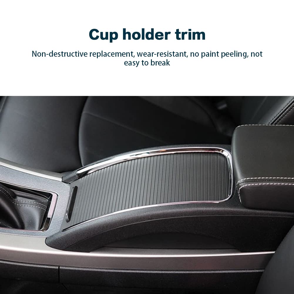 Zcargel ABS Plastic Carbon Fiber Cup Holder Trim Strip for 2009-2013 Chevy Lacrosse - Interior Car Accessory Upgrade for Armrest Box & Cup Holder Frame Panel | Perfect for Road Trips & Daily Commutes