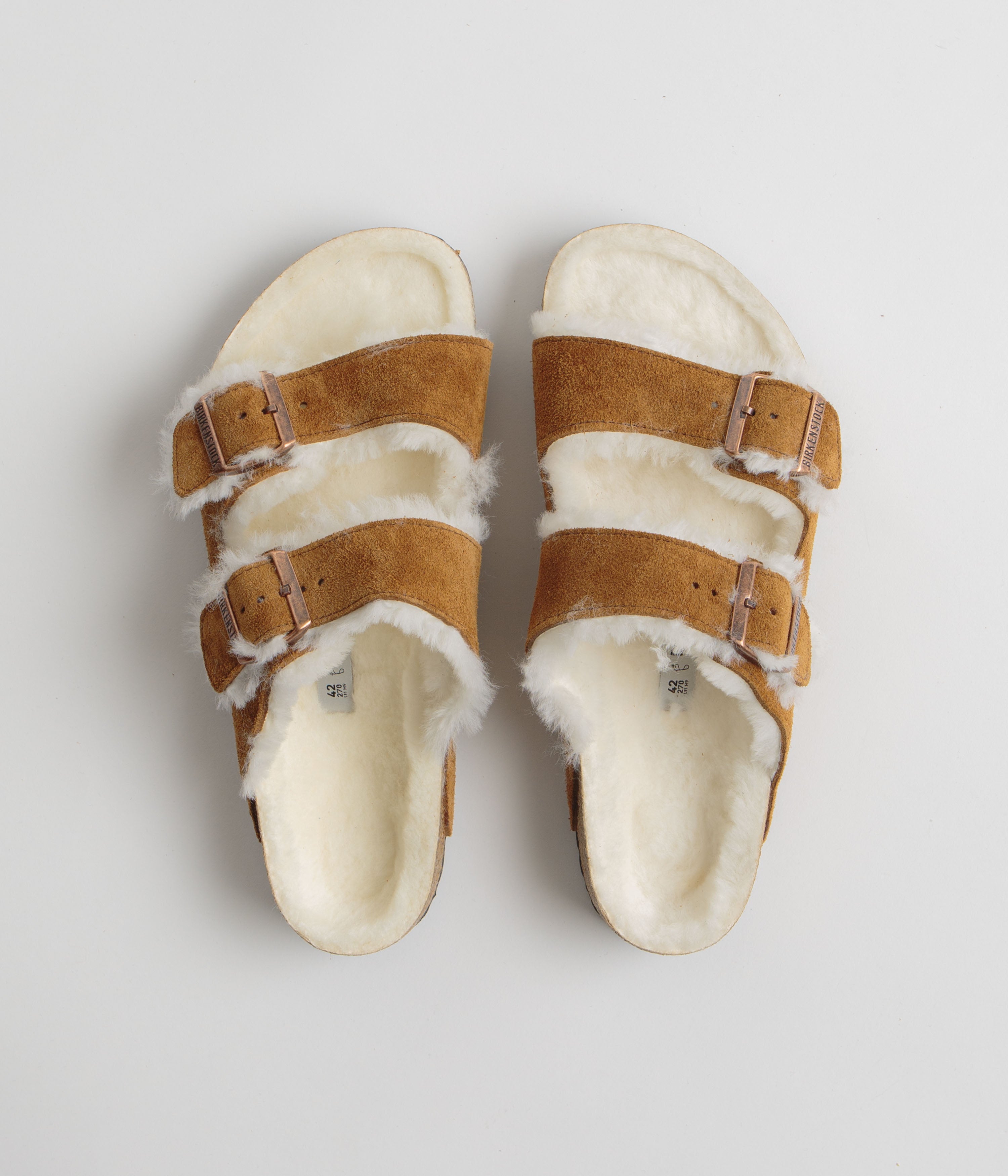 Birkenstock Arizona Shearling Sandals for Women & Men - Soft Mink Fur Lined Comfortable Slide Sandals - Perfect for Home, Travel & Casual Wear