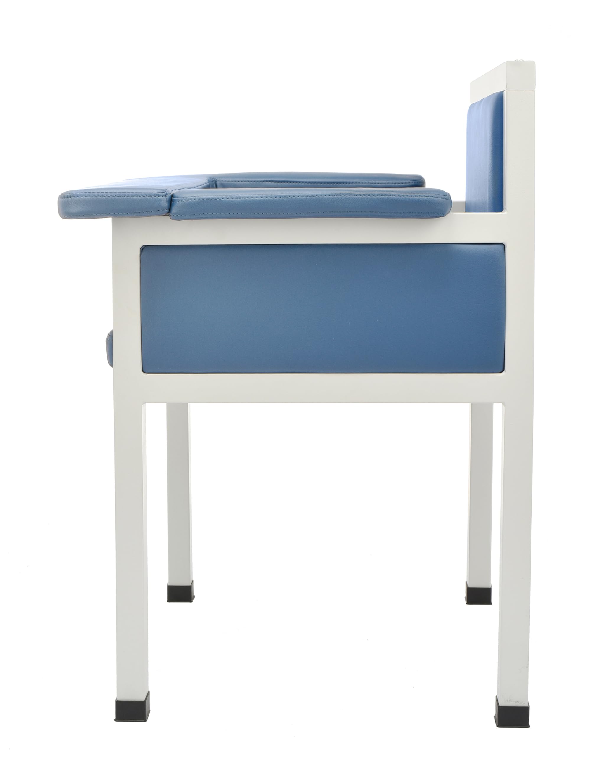 Premium Adjustable Phlebotomy Chair with Padded Upholstery & Steel Frame - Comfortable Blood Drawing Chair for Medical Clinics, Hospitals & Labs - Ideal for Patient Comfort During Blood Tests & Donations (Blue)