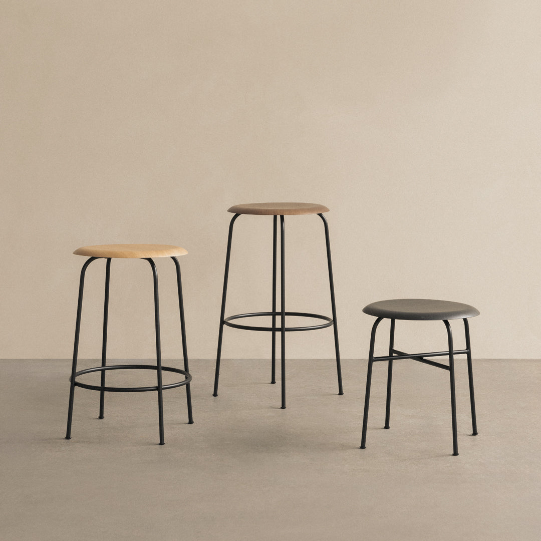 Afteroom Modern Counter Stool - Adjustable Height Bar Stool for Kitchen Island, Breakfast Nook & Home Decor - Scandinavian Design with Metal Frame and Comfortable Seat