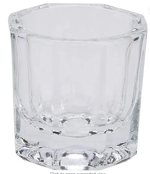 Glitter Crystal Dappen Dish for Nail Art - Acrylic Nail Art Bowl with Lid for Manicure, Nail Decorations & DIY - Perfect for Salon, Home Nail Care & Professional Nail Design
