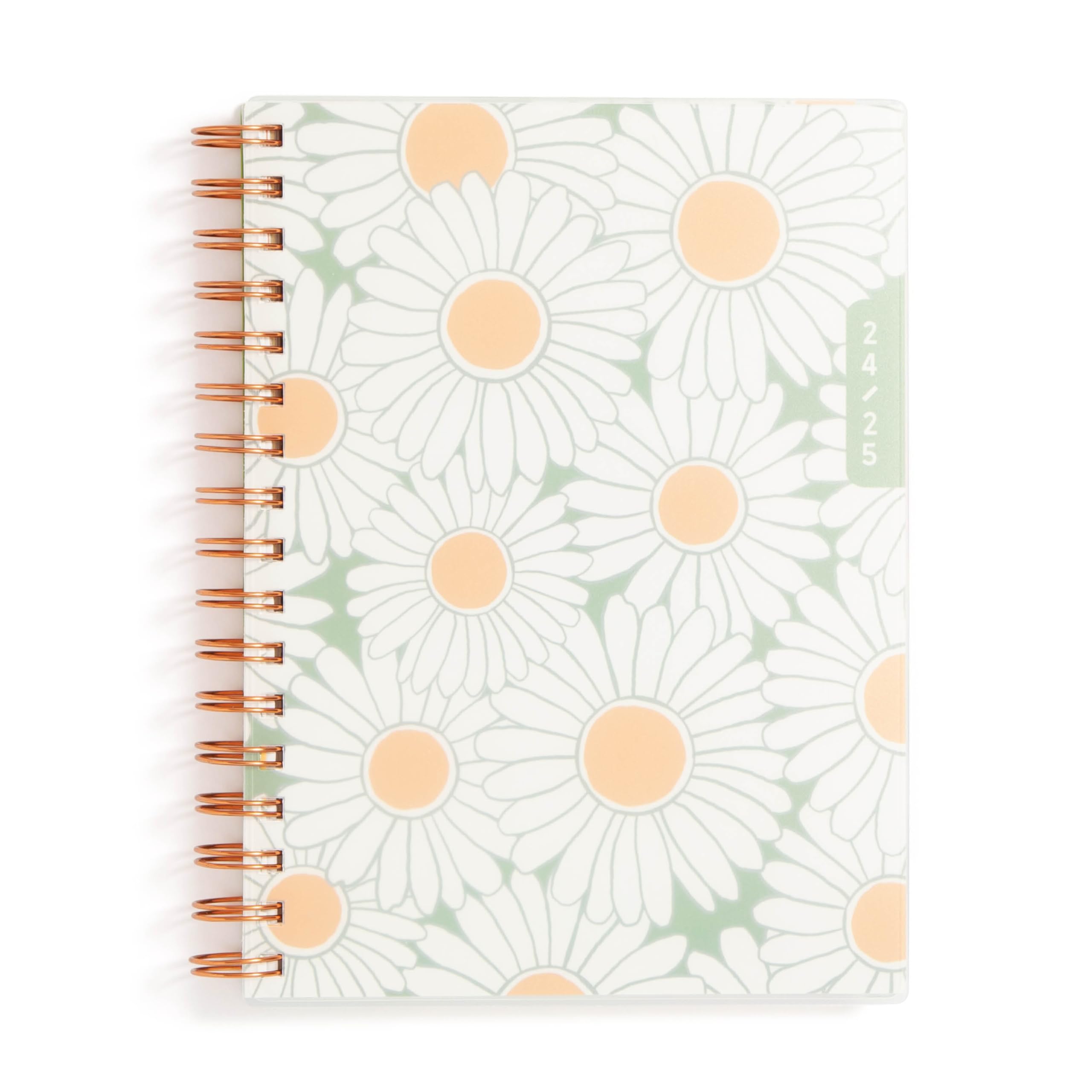 WAAV 2024-2025 Academic Planner - Weekly & Monthly Organizer with Daisy Flexible Cover, 5.8”x8.6” Wirebound Notebook for Students & Professionals - Perfect for School, Work & Personal Scheduling (Michelle 150635)