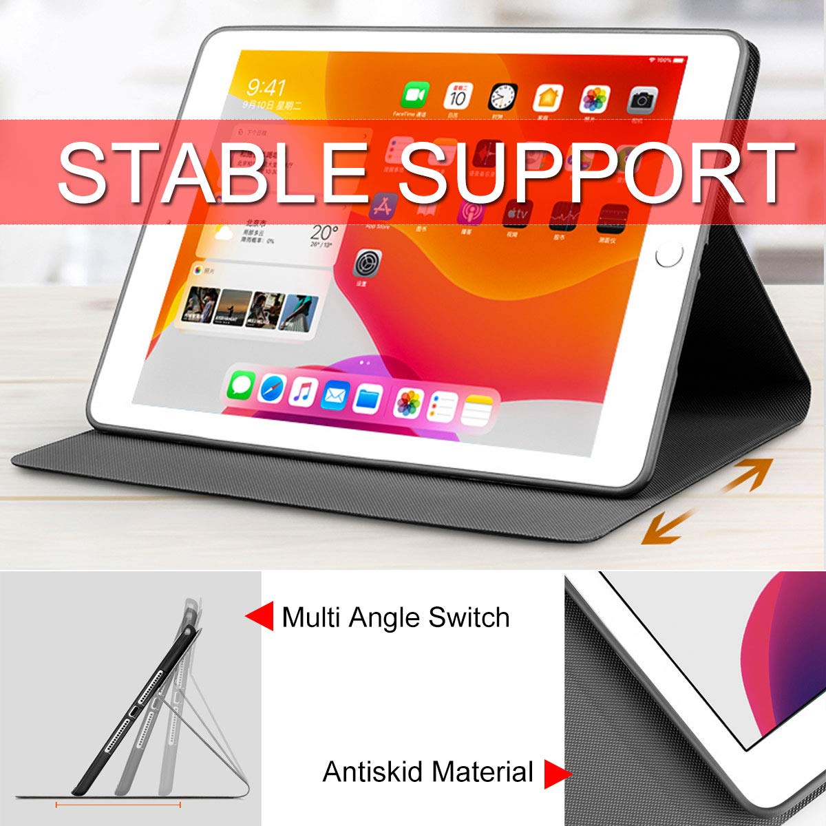 SHUMEI Custom Photo Case for iPad 10.2 inch 7th/8th/9th Generation (2019-2021) - Personalized Picture Leather Soft TPU Cover with Microfiber Lining & Auto Sleep/Wake | Protective Case for Work, School & Travel