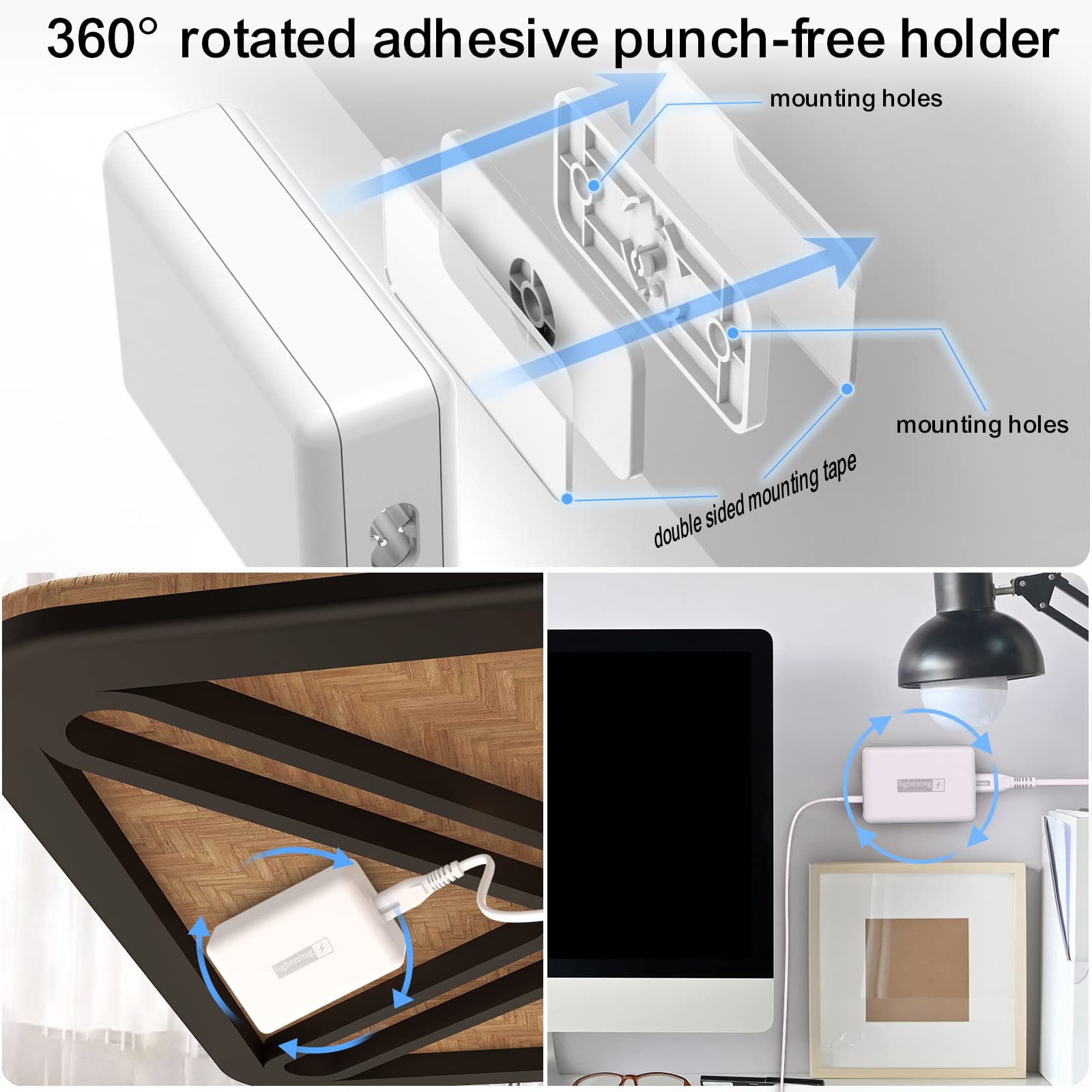 100W USB C Charger Block - 5 Port Fast Charging Station (3C2A) for iPhone, iPad, MacBook - Multi-Device Wall Adapter - Perfect for Home, Office & Travel Charging Needs