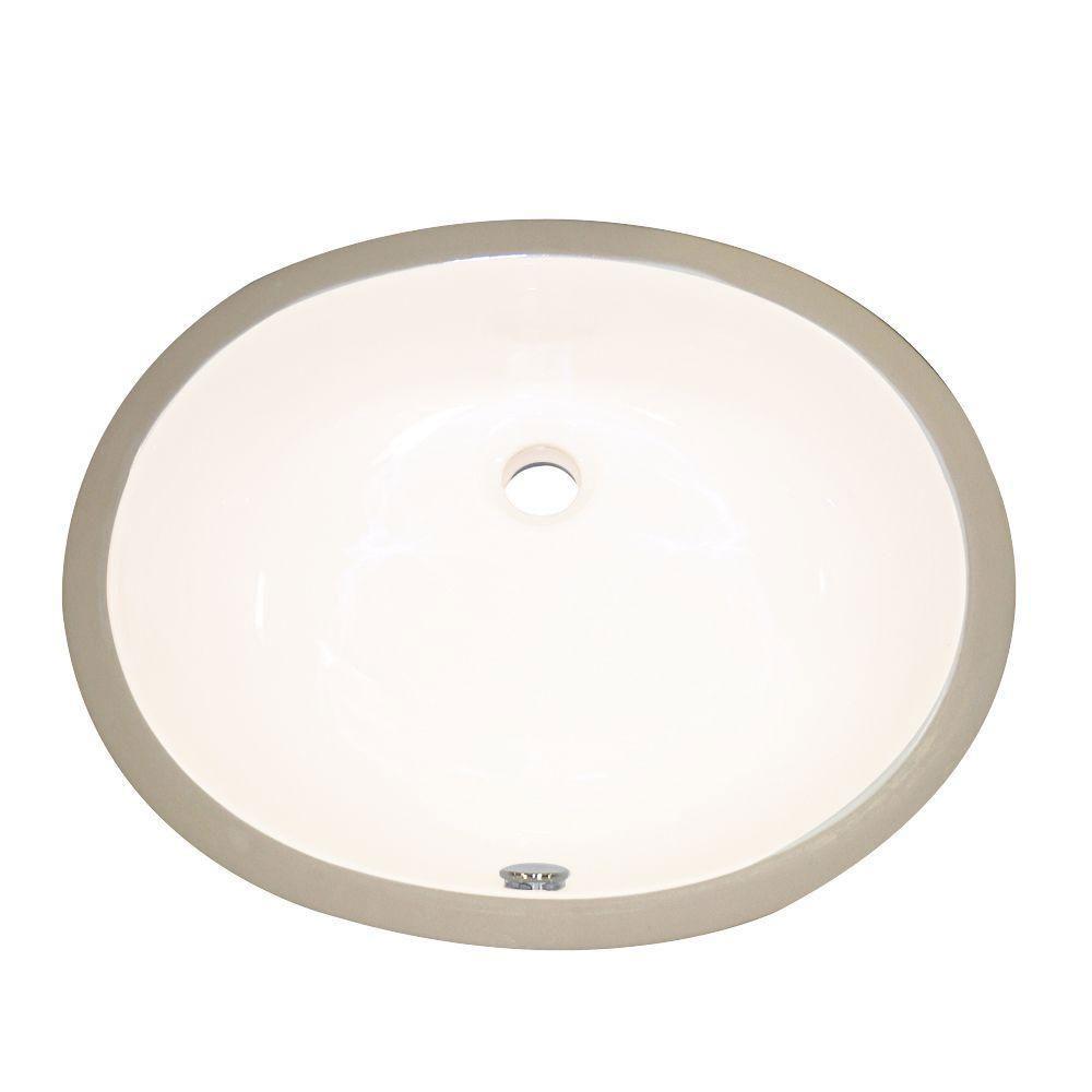 Decolav Undermount Vitreous China Bathroom Sink with Overflow in Biscuit (245629) - Perfect for Modern Bathroom Renovations & Small Space Designs