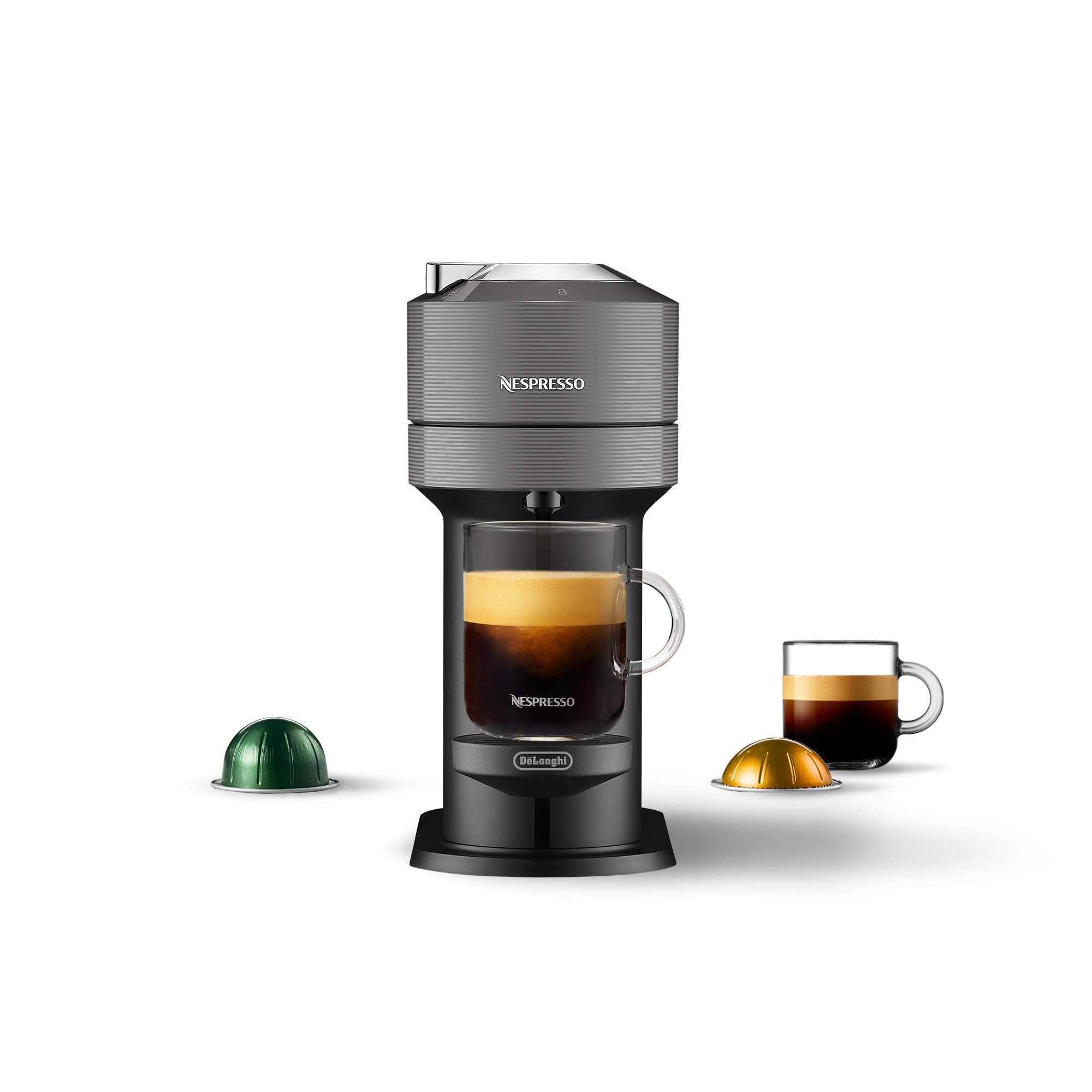 Nespresso Vertuo Next Coffee and Espresso Machine - Single Serve Pod Brewer, Dark Gray | Perfect for Home, Office & Gifts
