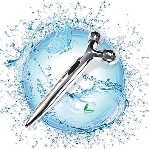 Kriaex Cooling Face Roller Massage Stick - Metal Facial Massager for Puffiness Reduction, Face Lifting & Skin Tightening | Anti-Aging Skincare Tool for Eyes & Face | Perfect for Morning Routine, Spa Days & Travel Skincare