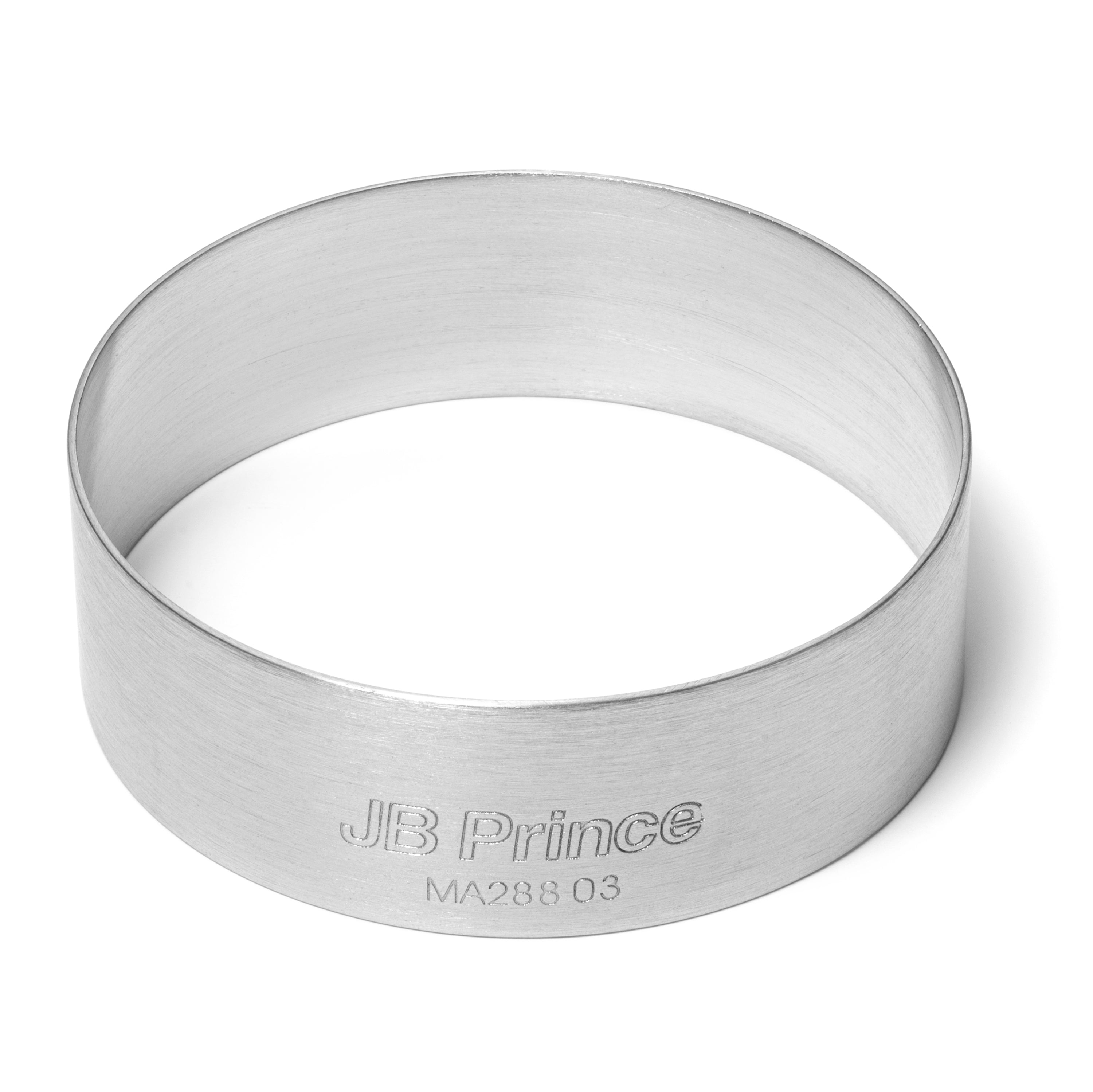JB Prince 3 x 1 Inch Seamless Stainless Steel Ring - Durable Kitchen Tool for Professional Chefs & Home Cooking