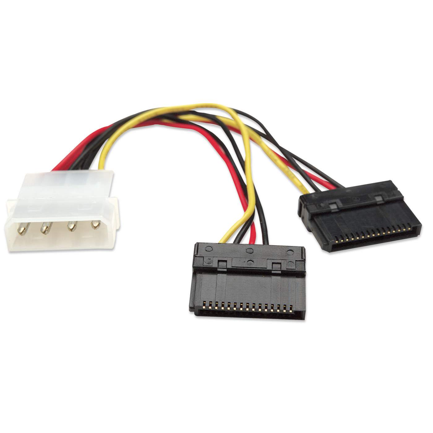 SATA Power Splitter Cable - 15 Pin Dual SATA Power Y Splitter for PC, SSD, HDD - Perfect for Computer Upgrades & Multiple Drive Installations