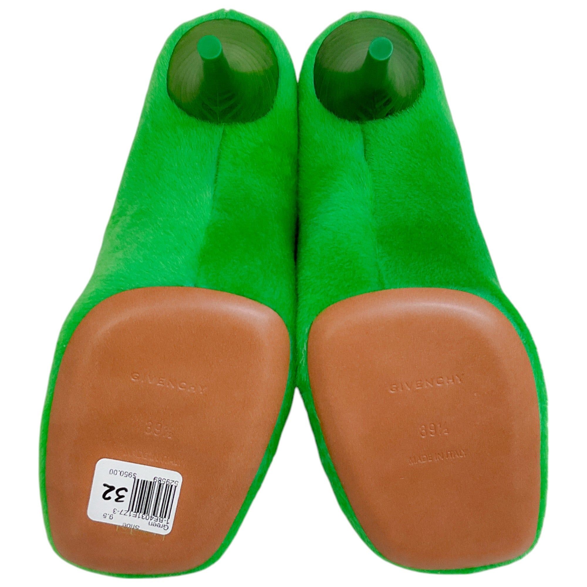 Givenchy Absynthe Green Shearling Show Pumps - Luxury Women's High Heels for Evening Parties & Special Occasions