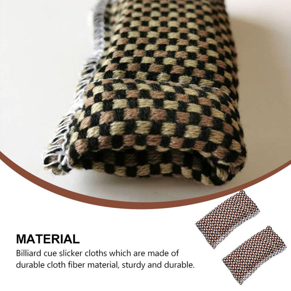 2Pcs Snooker Towel Burnishers - Premium Billiard Cue Cleaners & Pool Cue Shaft Polishing Cloth for Professional Snooker Players | Perfect for Cue Maintenance, Smooth Shots & Game Performance Enhancement