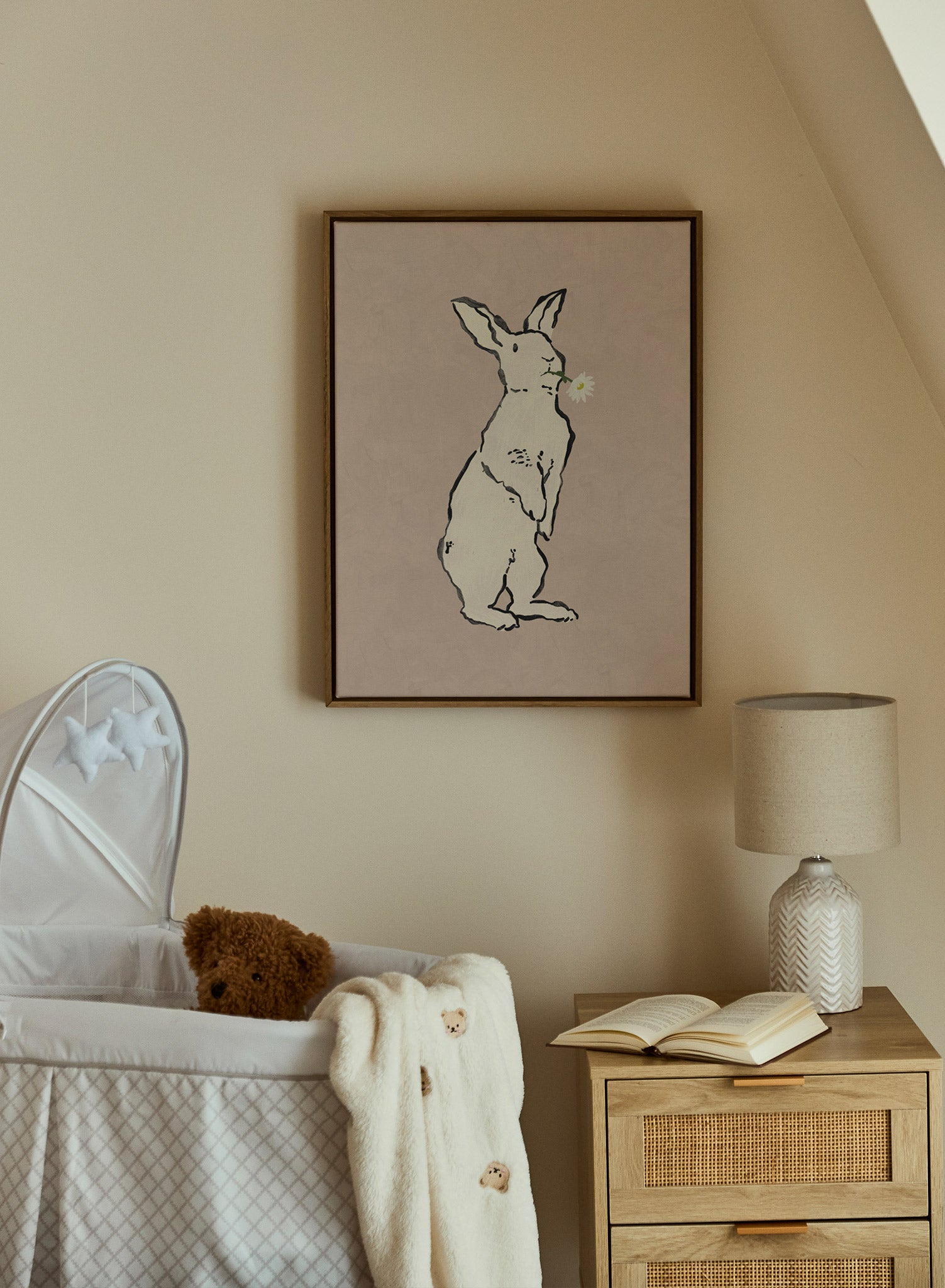 Good Hare Day Poster - Cute Rabbit Wall Art Decor for Home, Office & Nursery - Perfect for Living Room, Bedroom & Kids Room Decorations