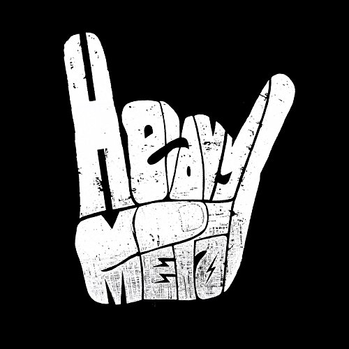 LA POP ART Boys' Word Art Hooded Sweatshirt | Heavy Metal Graphic Pullover | Trendy Streetwear for Teens | Perfect for Concerts & Casual Outfits