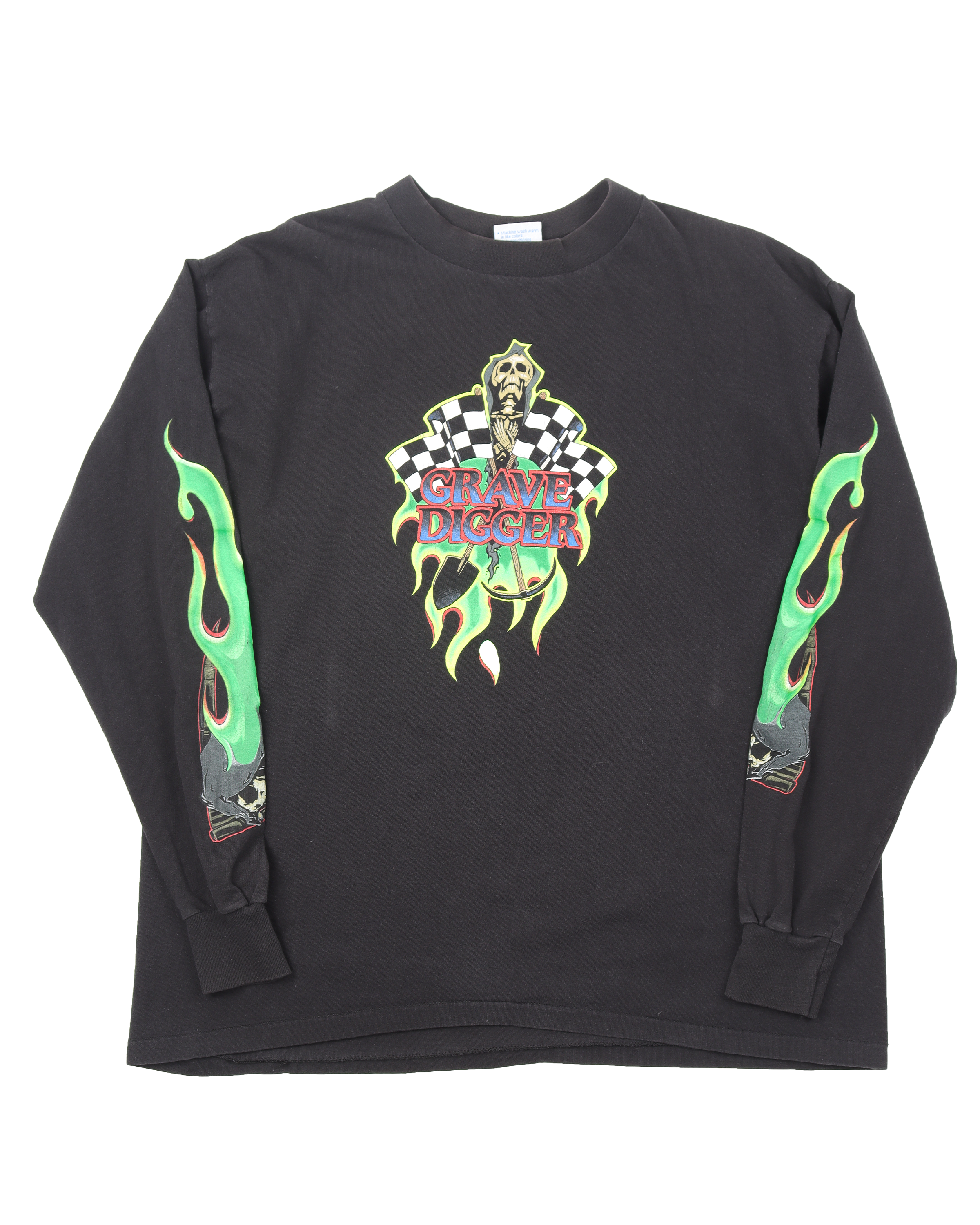 Vintage 1990s Grave Digger Monster Truck Graphic T-Shirt - Retro Monster Jam Tee for Fans & Collectors - Perfect for Casual Wear, Car Shows & Nostalgic Gift Giving