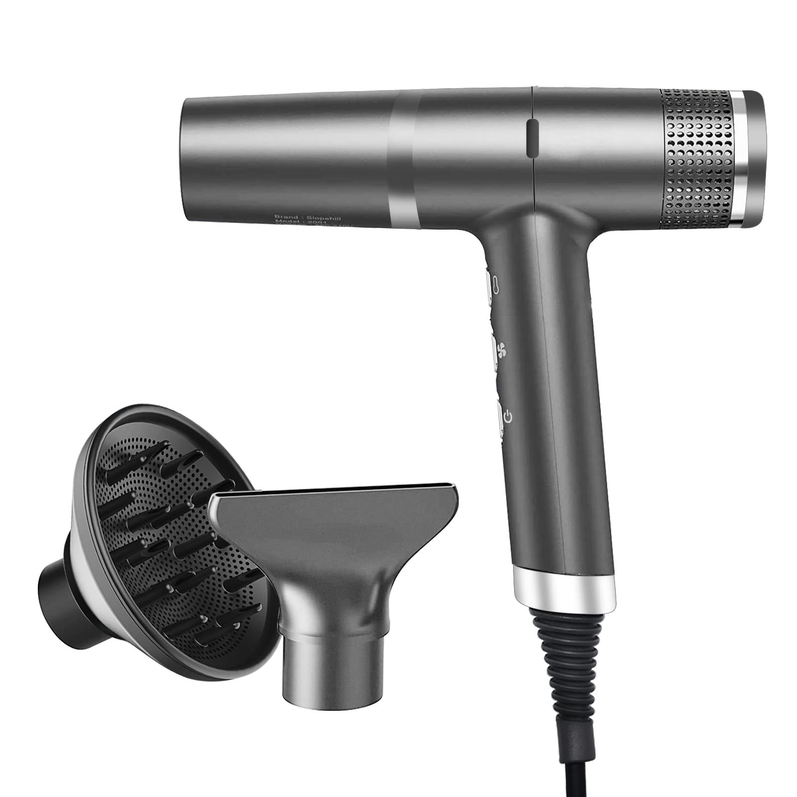 Professional Ionic Hair Dryer with Brushless Motor - Lightweight Diffuser Blow Dryer for Women | Salon-Quality Styling at Home for Frizz-Free, Shiny Hair