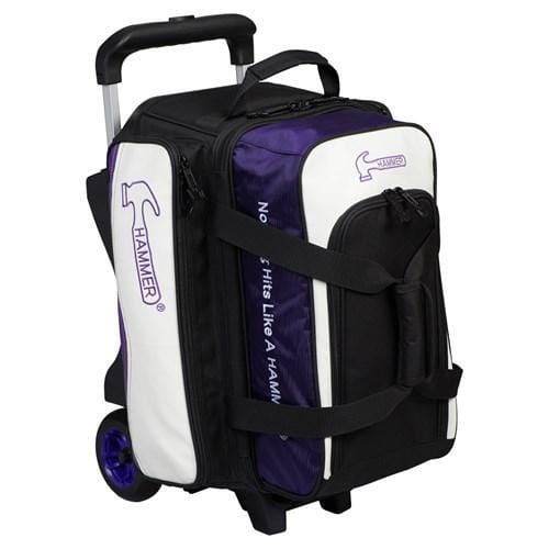 Hammer Vibe Double Roller Bowling Bag - Purple & White for Men & Women - Perfect for League Play, Tournaments & Practice Sessions