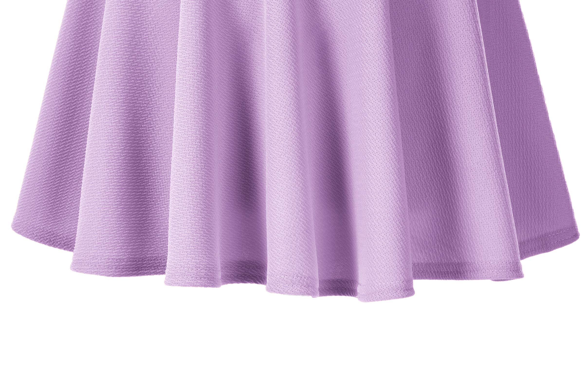 Urban CoCo Women's Stretchy High Waisted Flared Midi Skirt - Comfortable Casual Basic Skirt for Work, Date Night & Everyday Wear