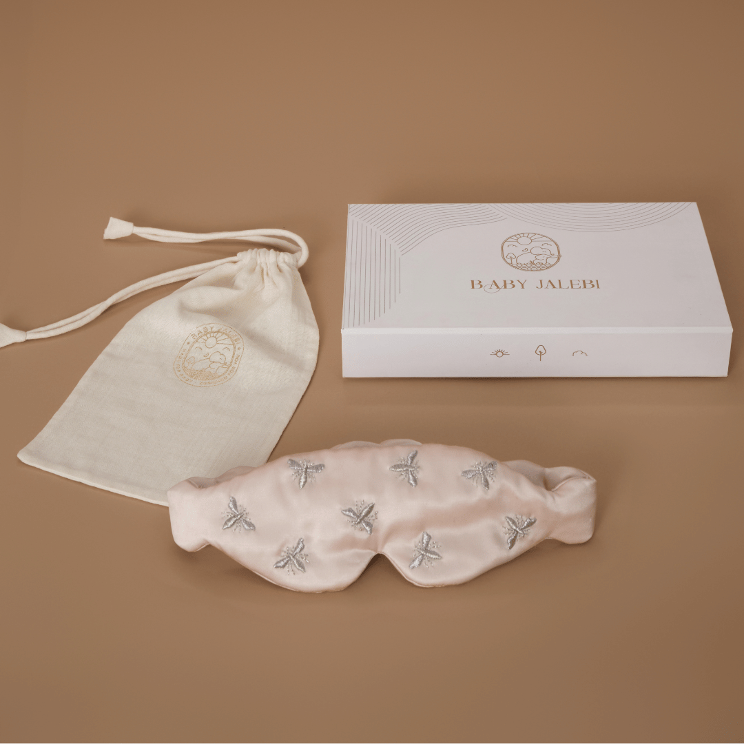 Nahla Noor 100% Pure Silk Sleep Mask for Women & Men - Soft & Breathable Eye Cover for Sleeping, Travel & Relaxation - Luxury Blackout Blindfold for Better Sleep & Stress Relief