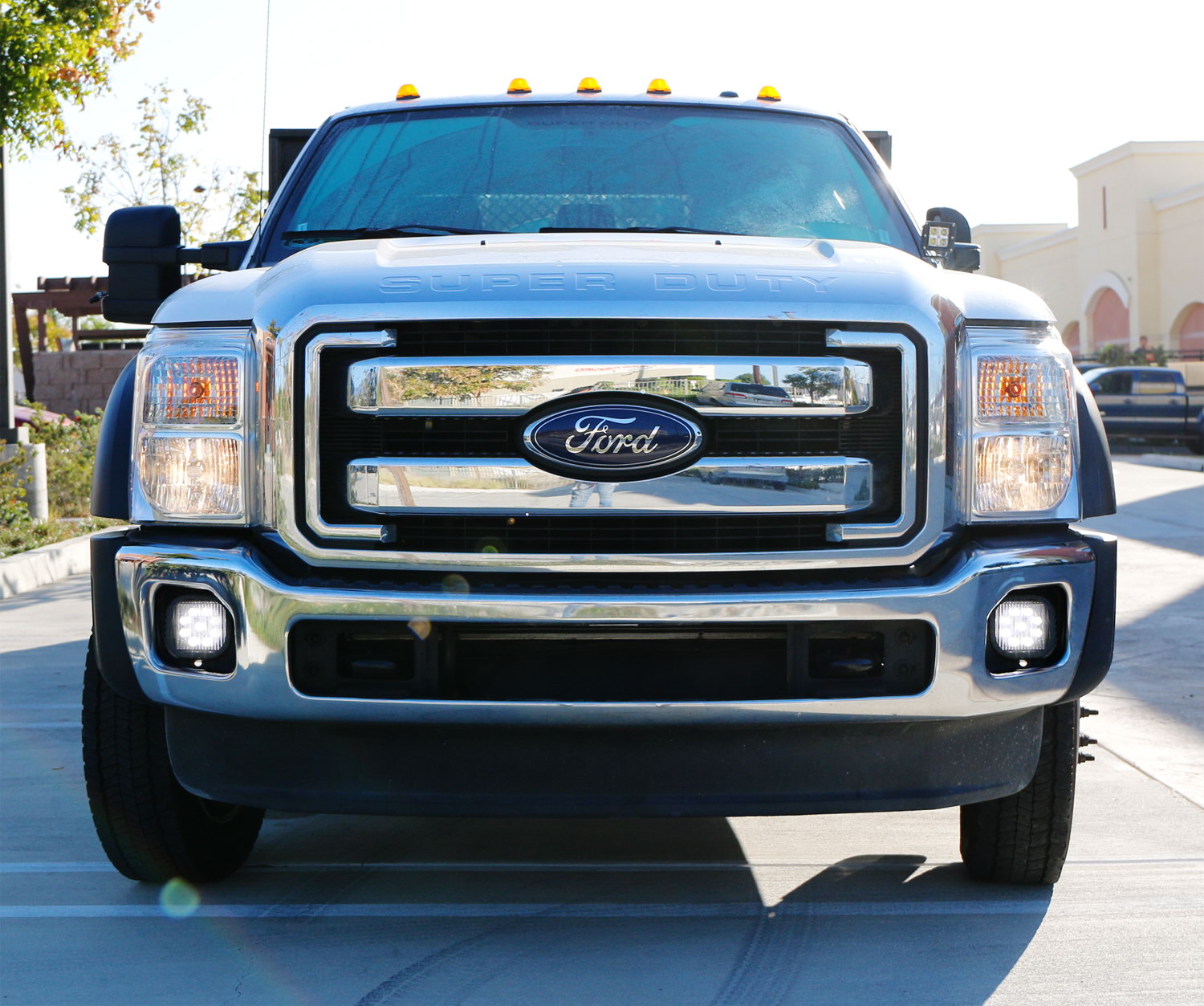 27W LED Fog Lights with Bezels, Brackets & Wiring Kit for 2011-2016 Ford F250 F350 F450 Super Duty Trucks - Durable Off-Road Lighting for Foggy Conditions & Night Driving