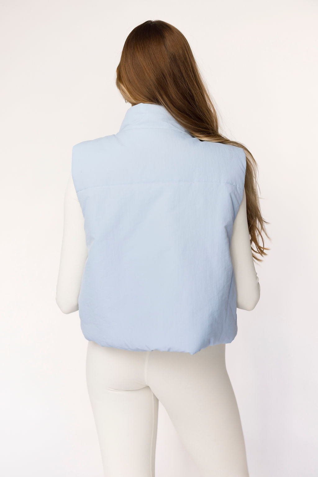 Viv Puffer Vest for Women - Lightweight Warm Baby Blue Quilted Jacket for Outdoor Activities, Hiking & Casual Wear