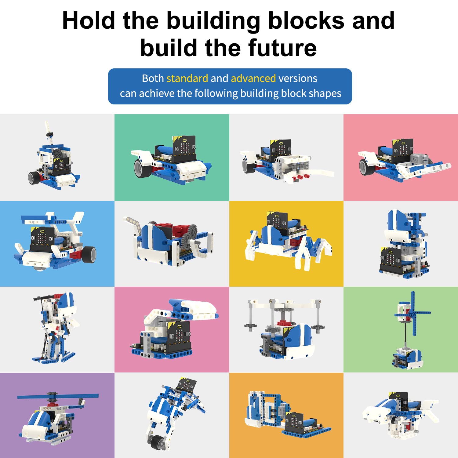 Yahboom Micro:bit 16-in-1 STEM Robotics Kit with Sensor Modules | DIY Building Block Robot for Kids 10+ | Learn Coding & Engineering | Perfect Christmas Gift for Teens (Includes V2 Board) - Great for School STEM Projects, Home Learning & Maker Workshops