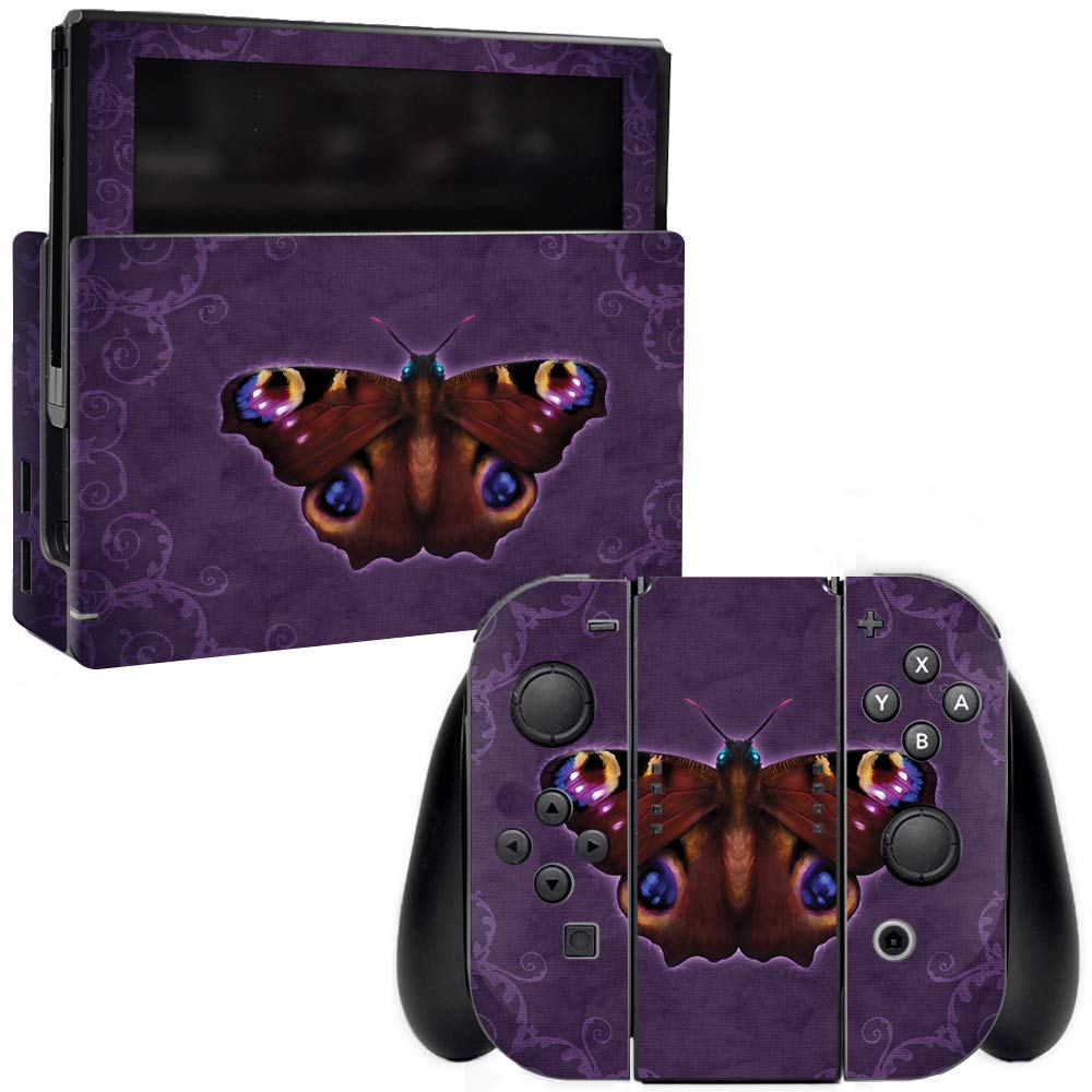 MightySkins Vinyl Decal Wrap Cover for Nintendo Switch - Peacock Butterfly Design | Protective & Durable Skin | Easy to Apply & Remove | Made in USA | Perfect for Gaming, Travel & Personalization