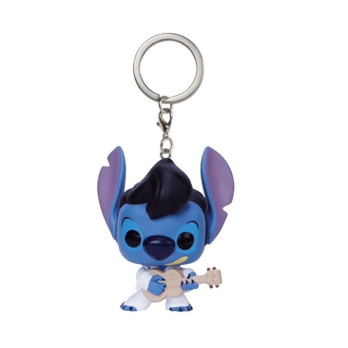 Funko Pop! Disney Lilo & Stitch Elvis Stitch Keychain - Collectible Vinyl Keyring for Disney Fans, Perfect for Backpacks, Gifts, and Disney Themed Parties