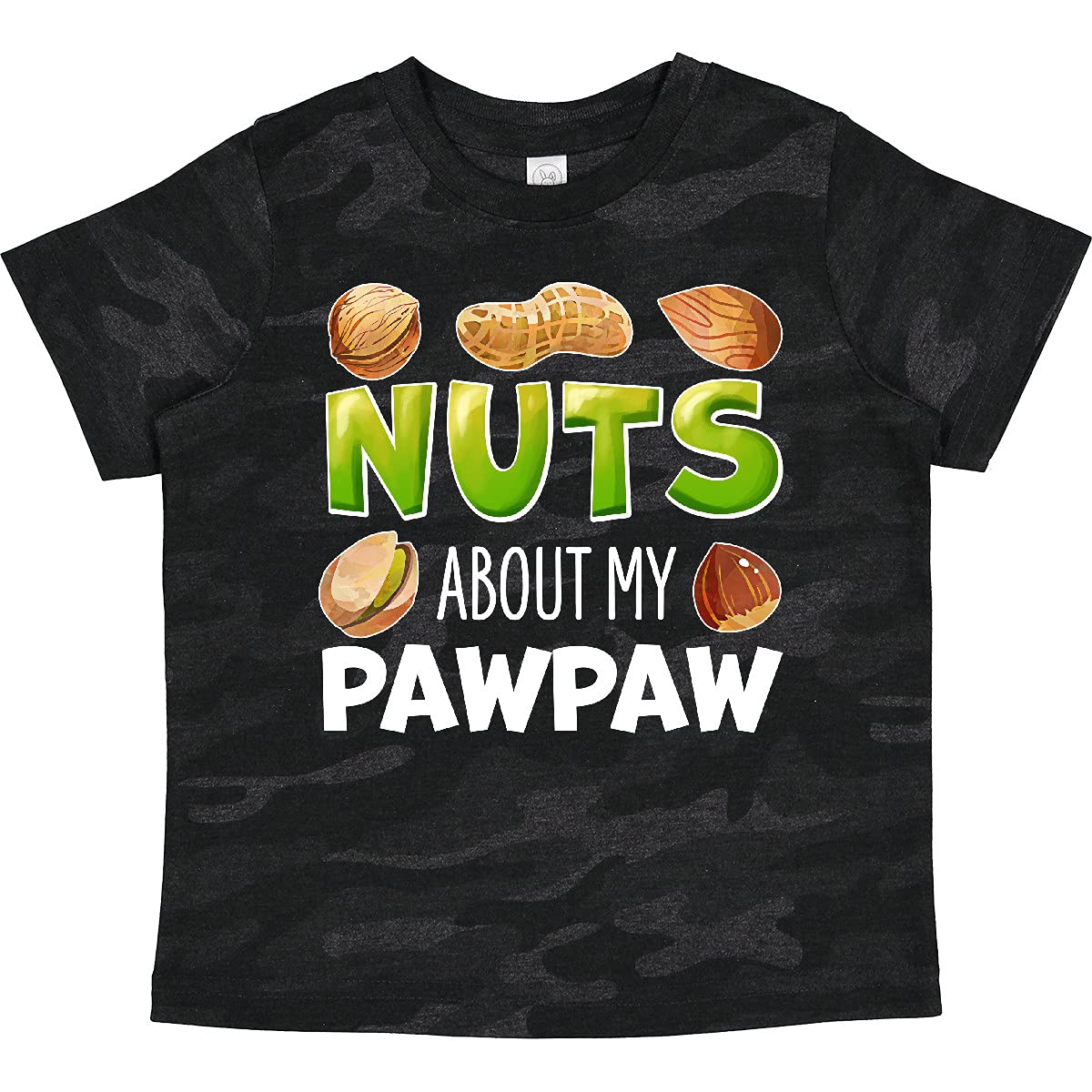 Inktastic Nuts About My Pawpaw Peanut Almond Pistachio Toddler T-Shirt - Cute Graphic Tee for Grandparents Day & Family Outings
