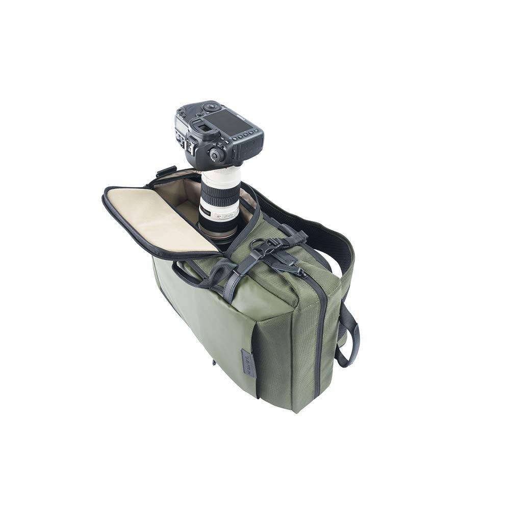 VANGUARD VEO SELECT 41 GR Camera Backpack - Waterproof DSLR, Mirrorless & Drone Shoulder Bag (Green) - Perfect for Travel, Hiking & Outdoor Photography