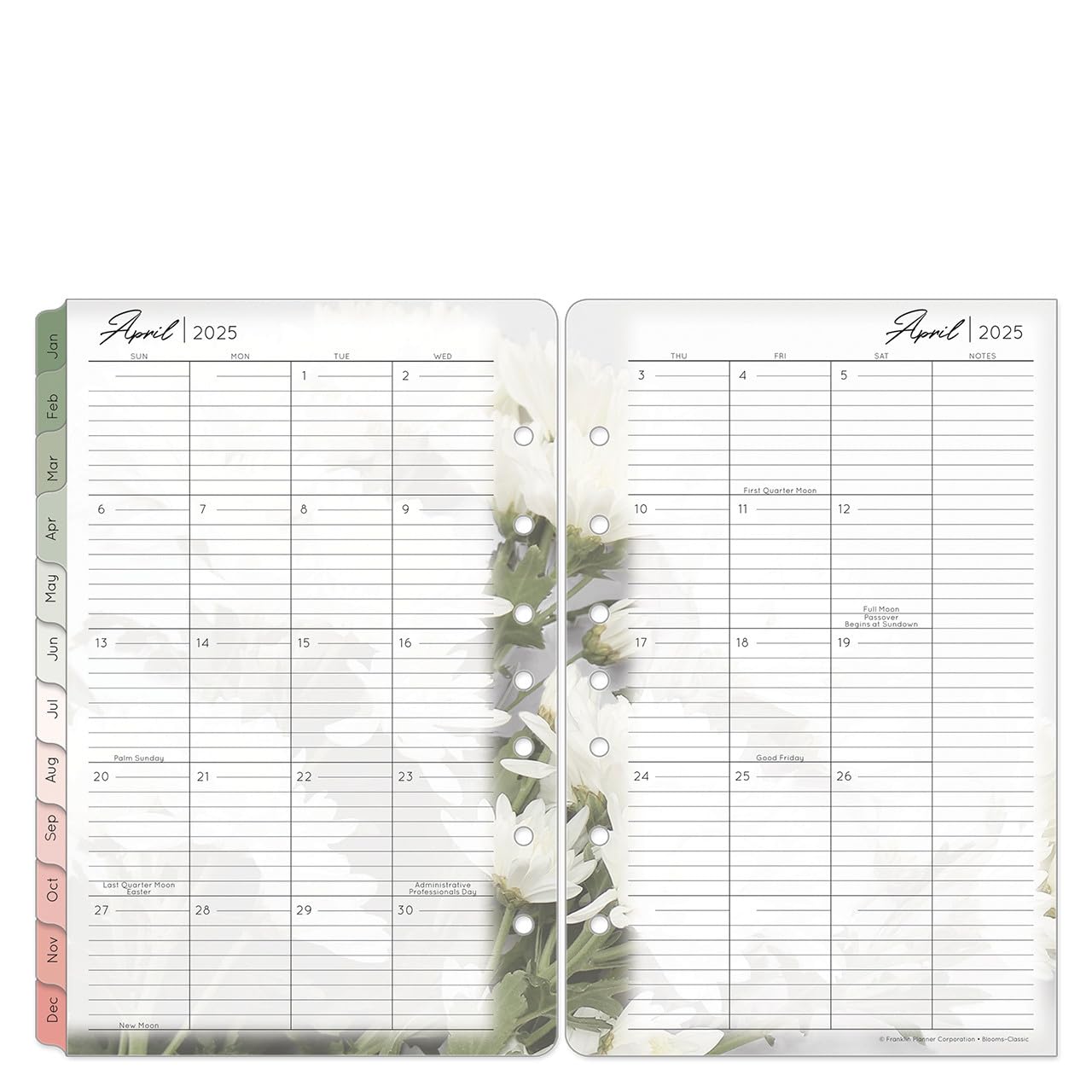 FranklinCovey 2 Page Per Day Planner 2025-2026 - Ring Bound Organizer with Monthly & Weekly Views, Classic Black Cover - Perfect for Business Professionals & Students (April 2025 - March 2026)