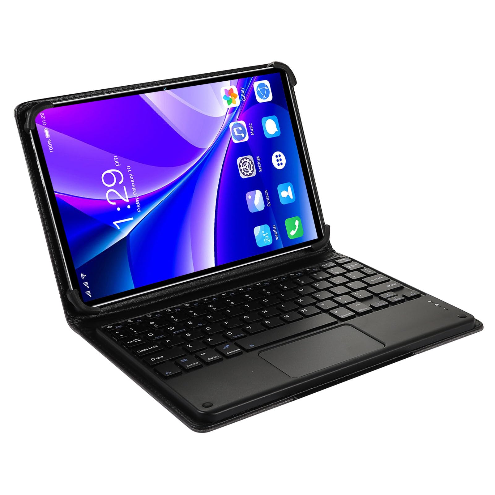 2 in 1 Tablet with Keyboard - 10.1 Inch Android 12 Tablet PC, 6GB RAM 128GB Storage, Octa Core Processor, 8MP+16MP Dual Camera, GPS, Bluetooth, 5G WiFi 4G LTE - Perfect for Work, Study & Entertainment (US Plug)