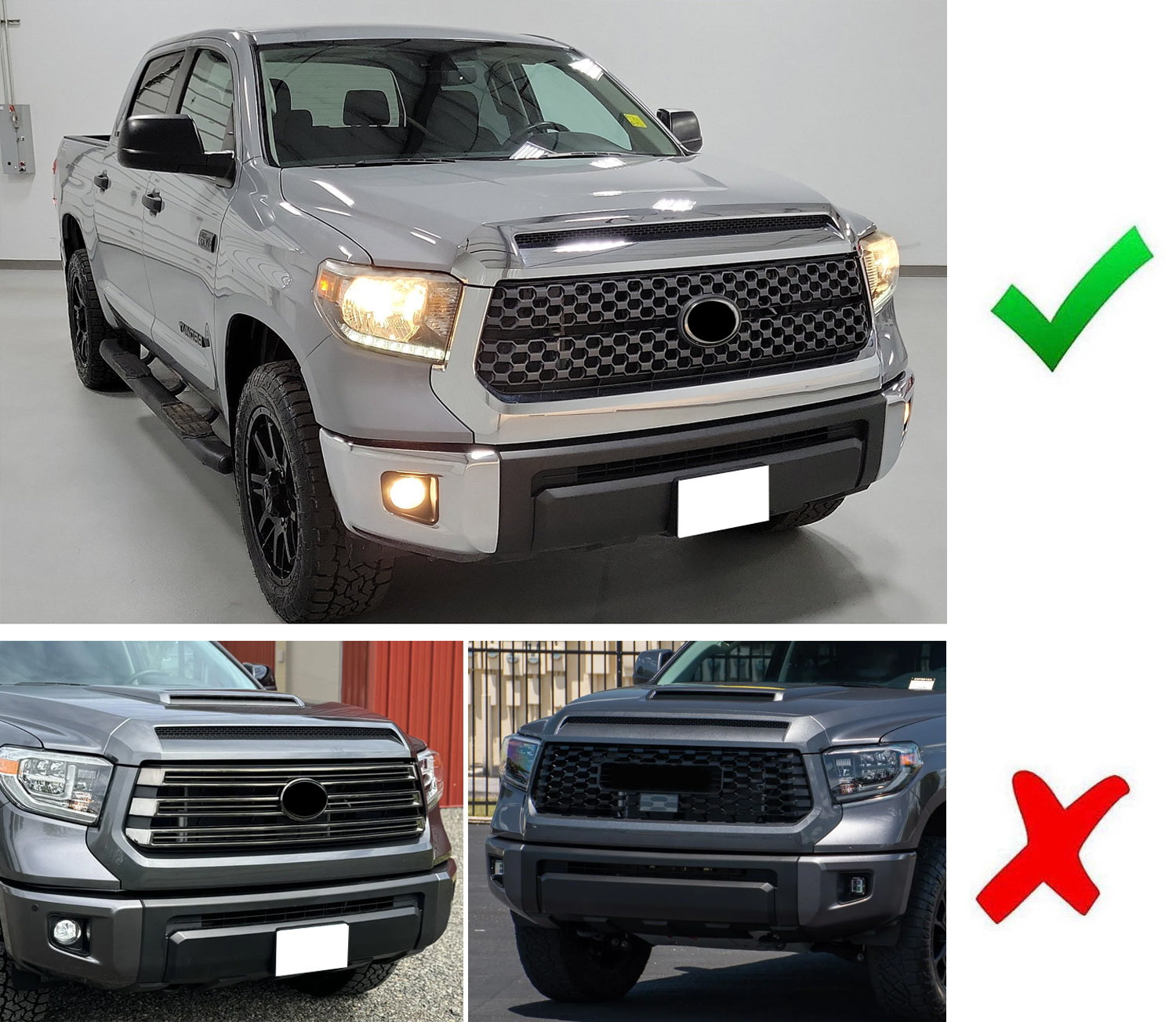 TRD Style Smoked Amber Full LED Grille Lighting Kit for 2018-2021 Toyota Tundra - Off-Road & Night Driving Enhancement