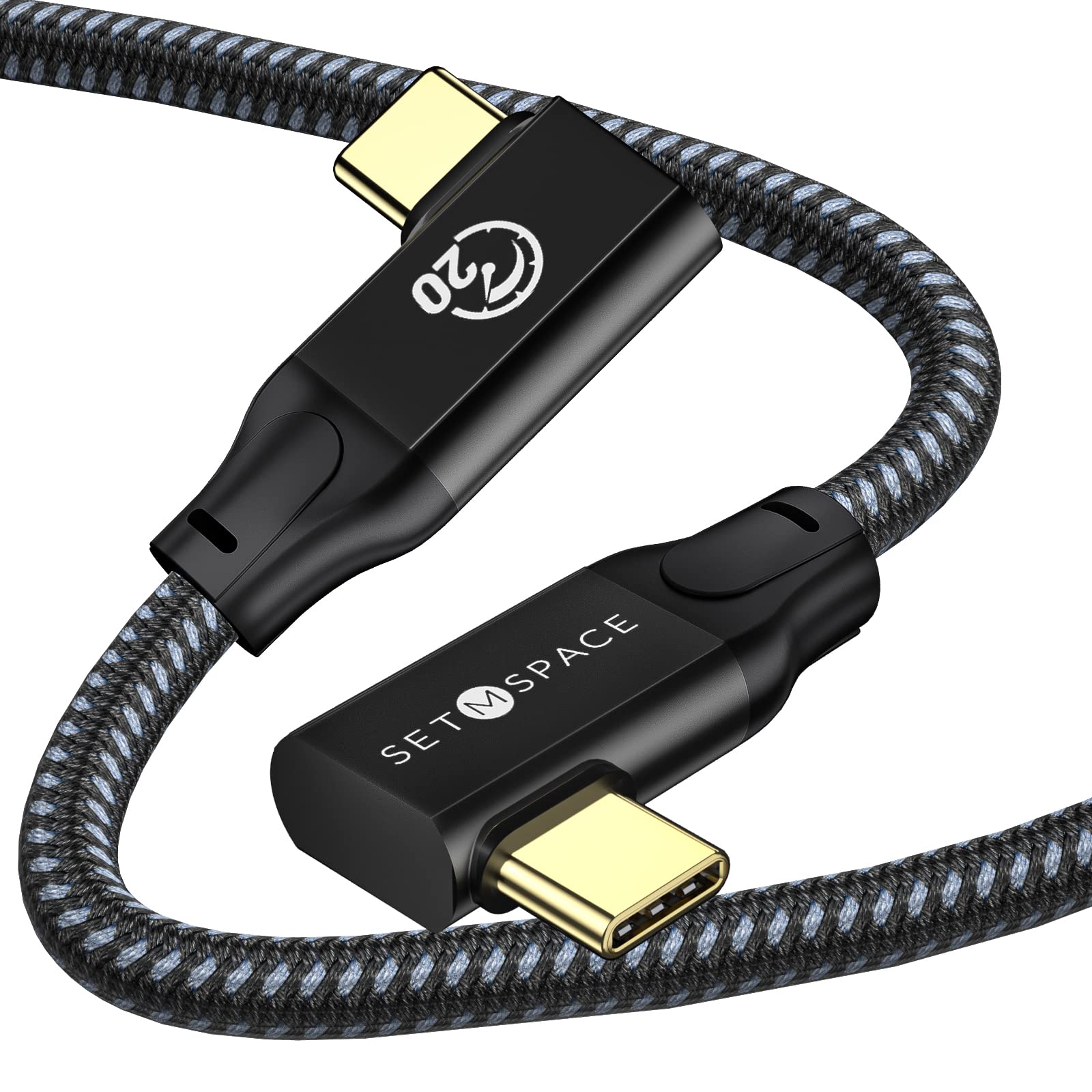 20Gbps USB C to USB C Cable 3.2 Gen 2x2 - 100W Fast Charging & 4K@60Hz Video - 3.2ft Braided Nylon - Compatible with Thunderbolt 3/4, MacBook Pro, Pixel, Nintendo Switch - Perfect for Fast Charging & HD Video Transfer